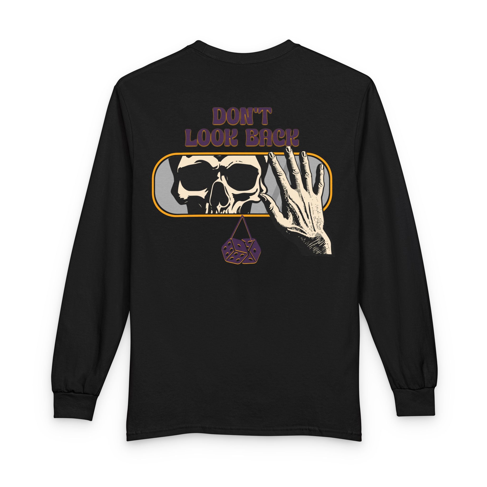 Skull "Don't Look Back" Long Sleeve Tee