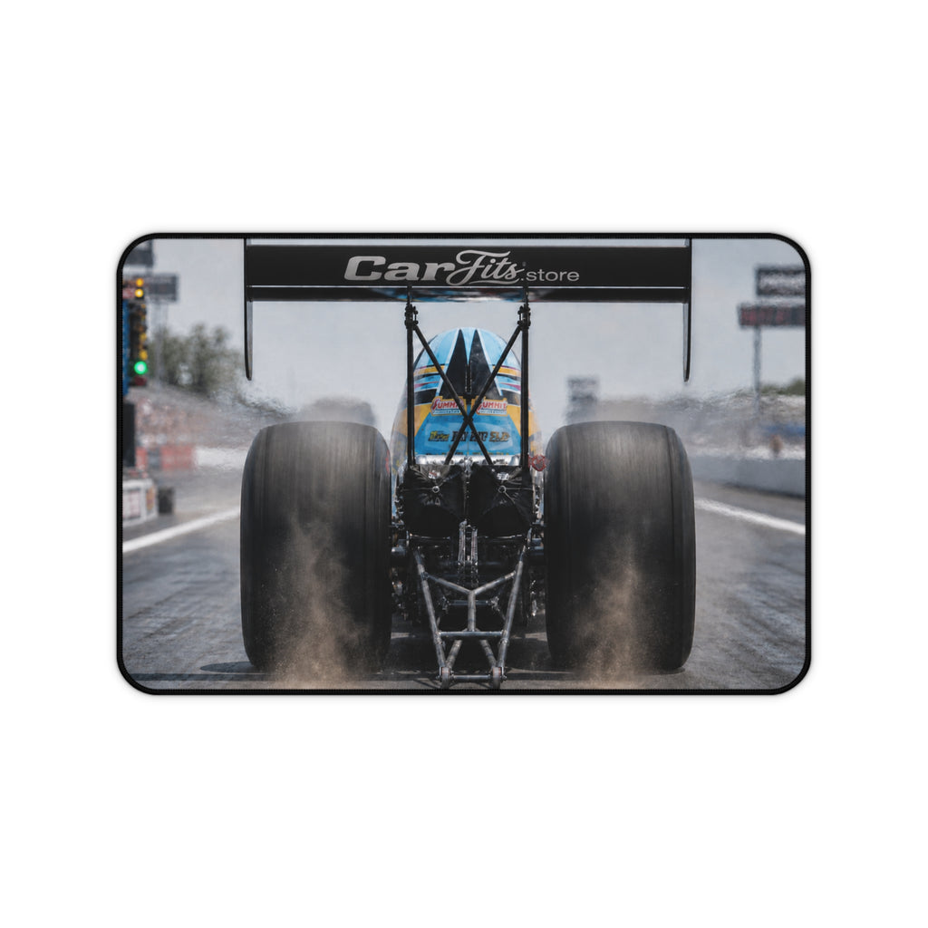 Dragster Racing Desk Mat — High-Speed Drag Racing Mouse Pad for Car Enthusiasts