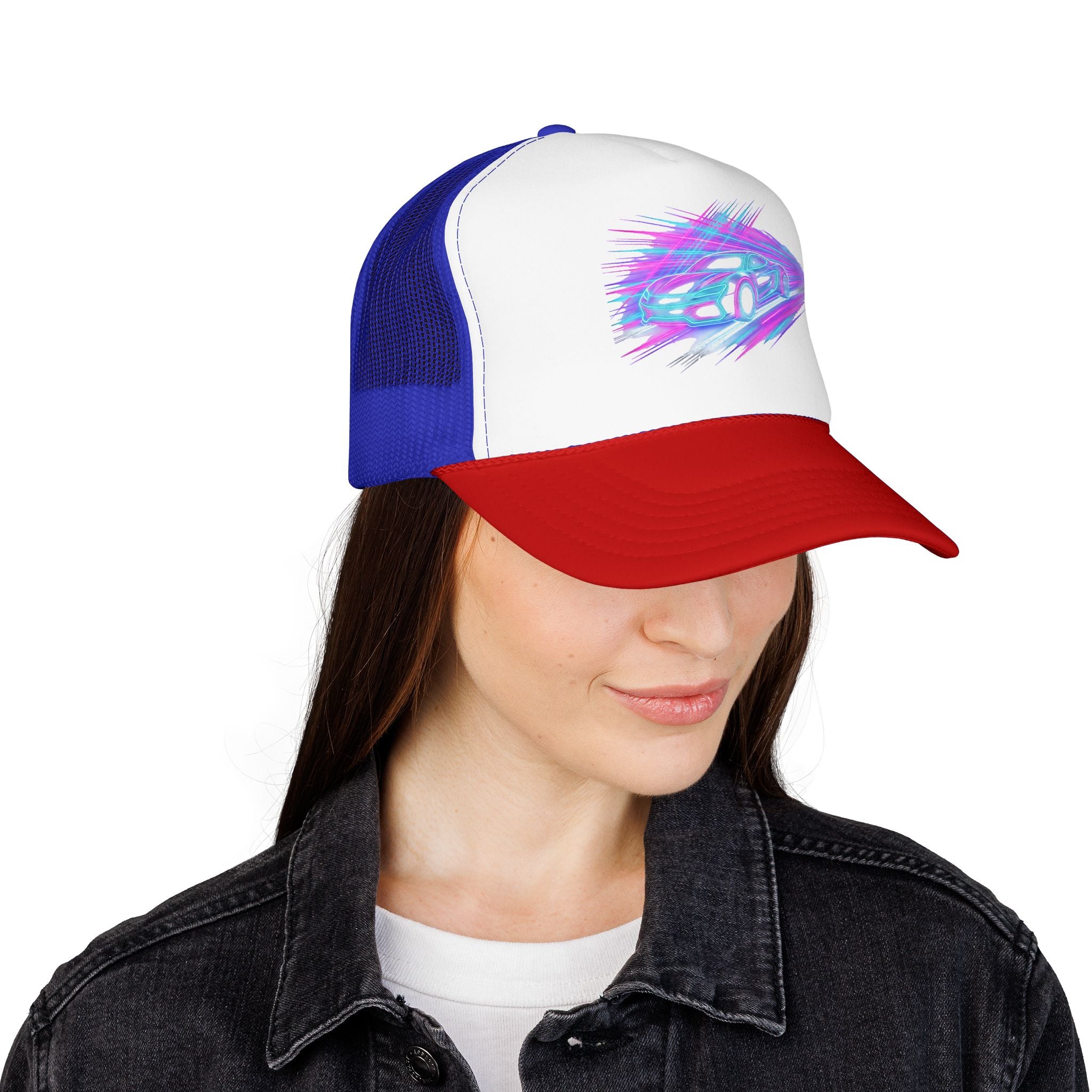 Neon Drift Racing Trucker Hat