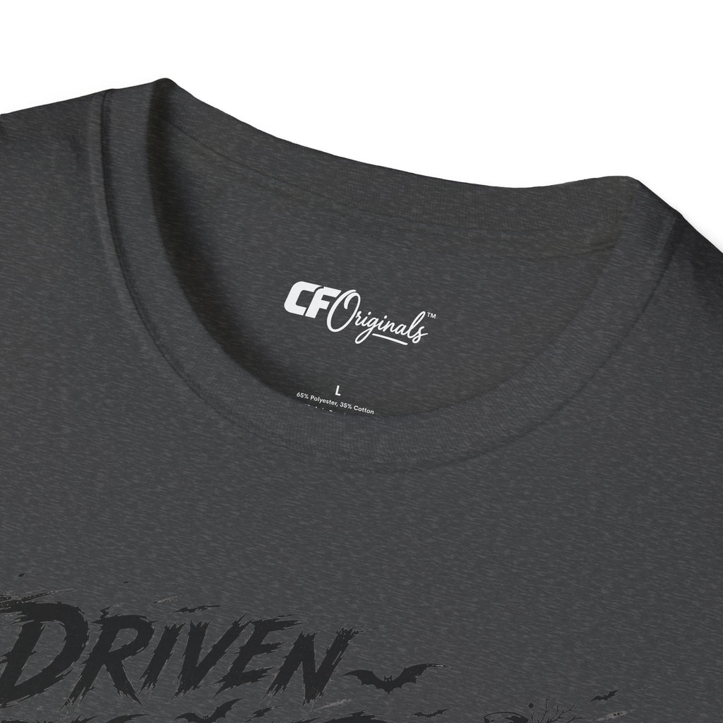 Driven By Fear T‑Shirt — Horror Sports Car Graphic Tee