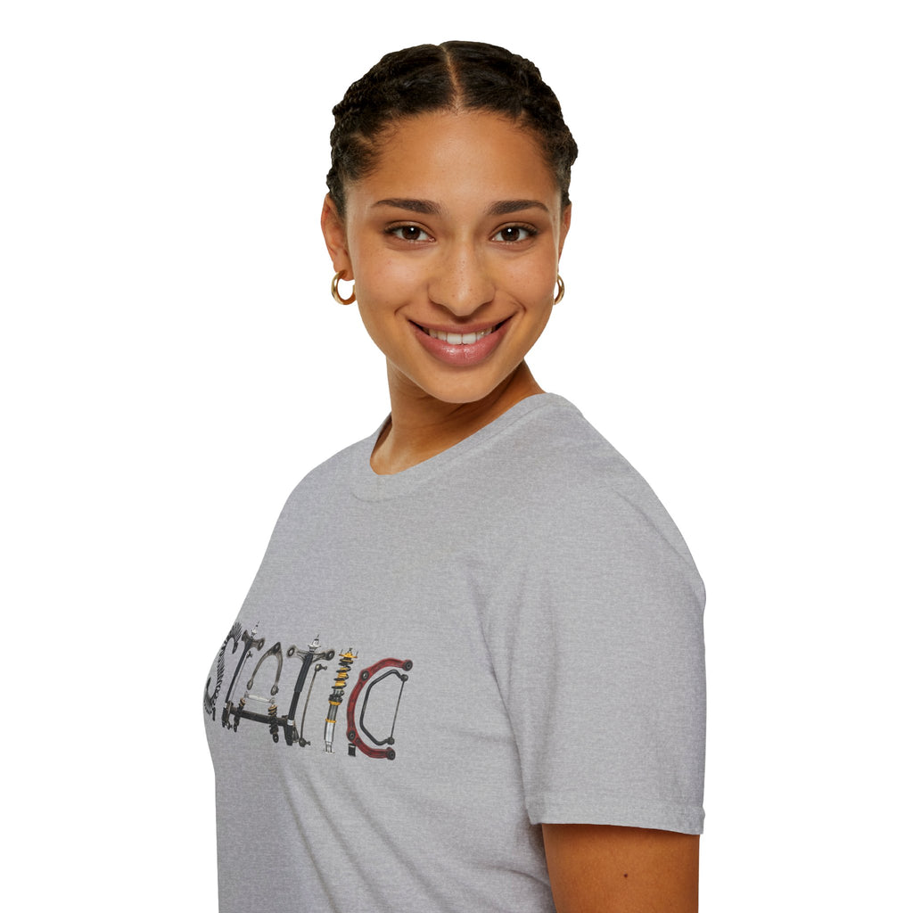 Static Graphic T-Shirt — Industrial Parts Lettering Tee