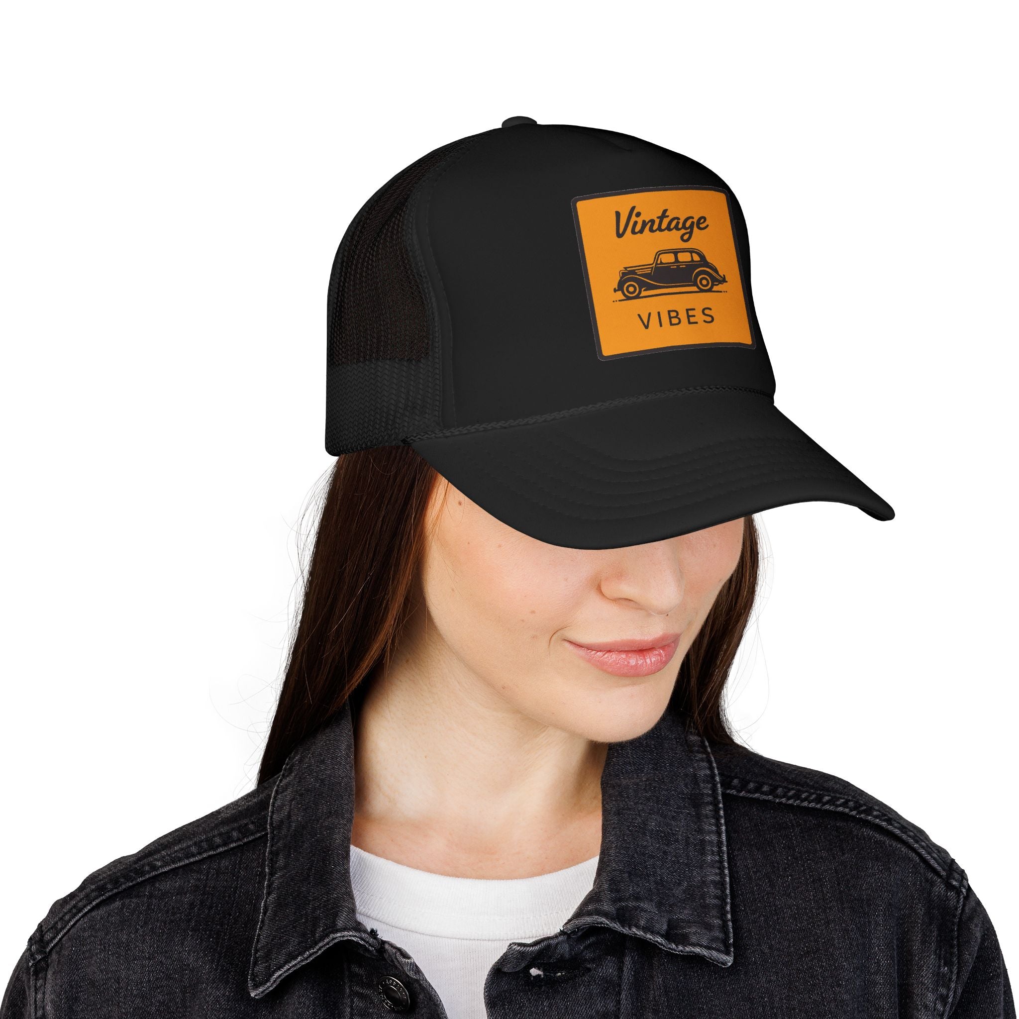 Vintage Vibes Trucker Hat — Retro Car Foam Cap