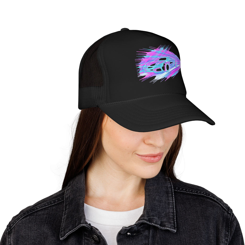 Neon Drift Racing Trucker Hat