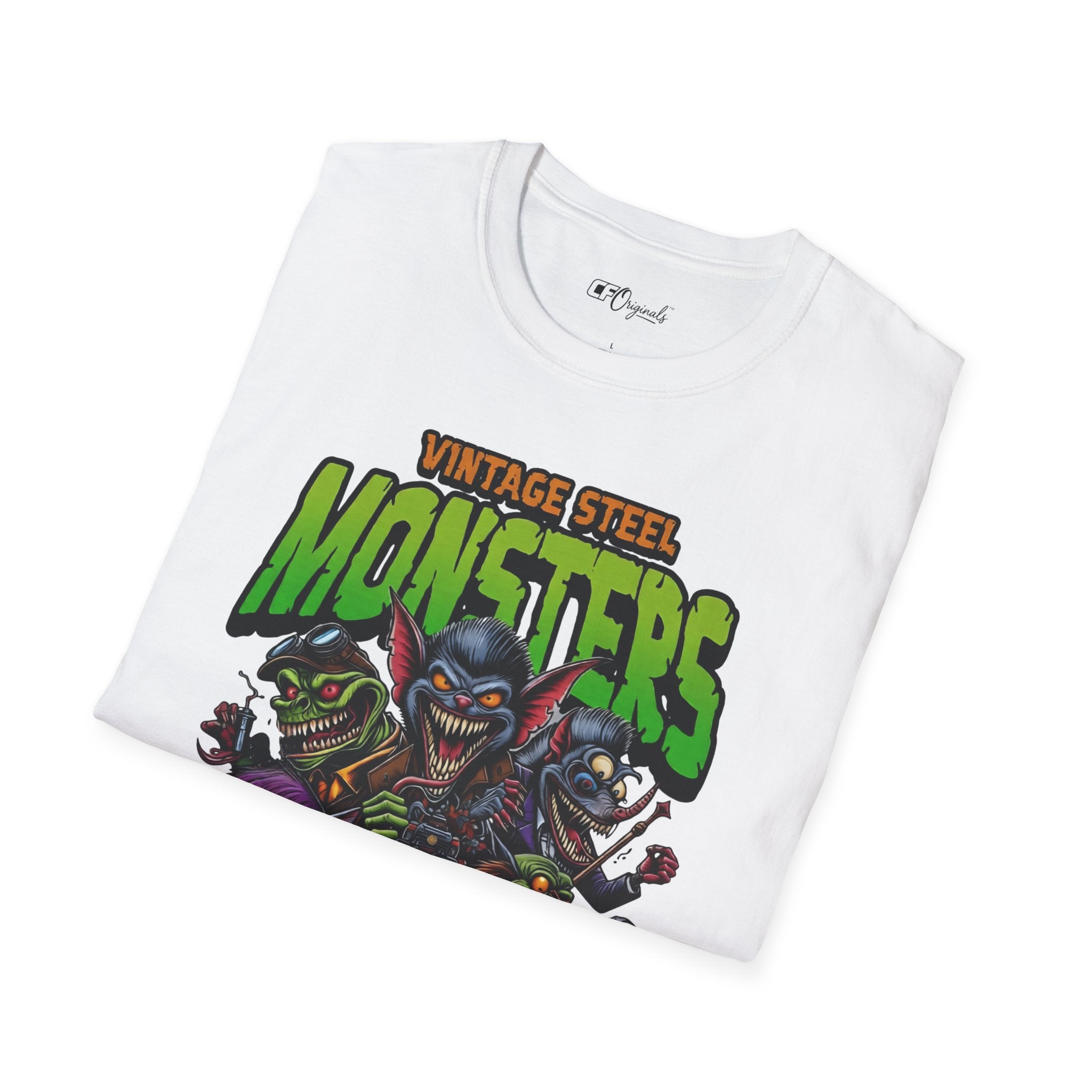 Vintage “MONSTERS” Horror Tee — Retro Steel Monster Graphic T-Shirt