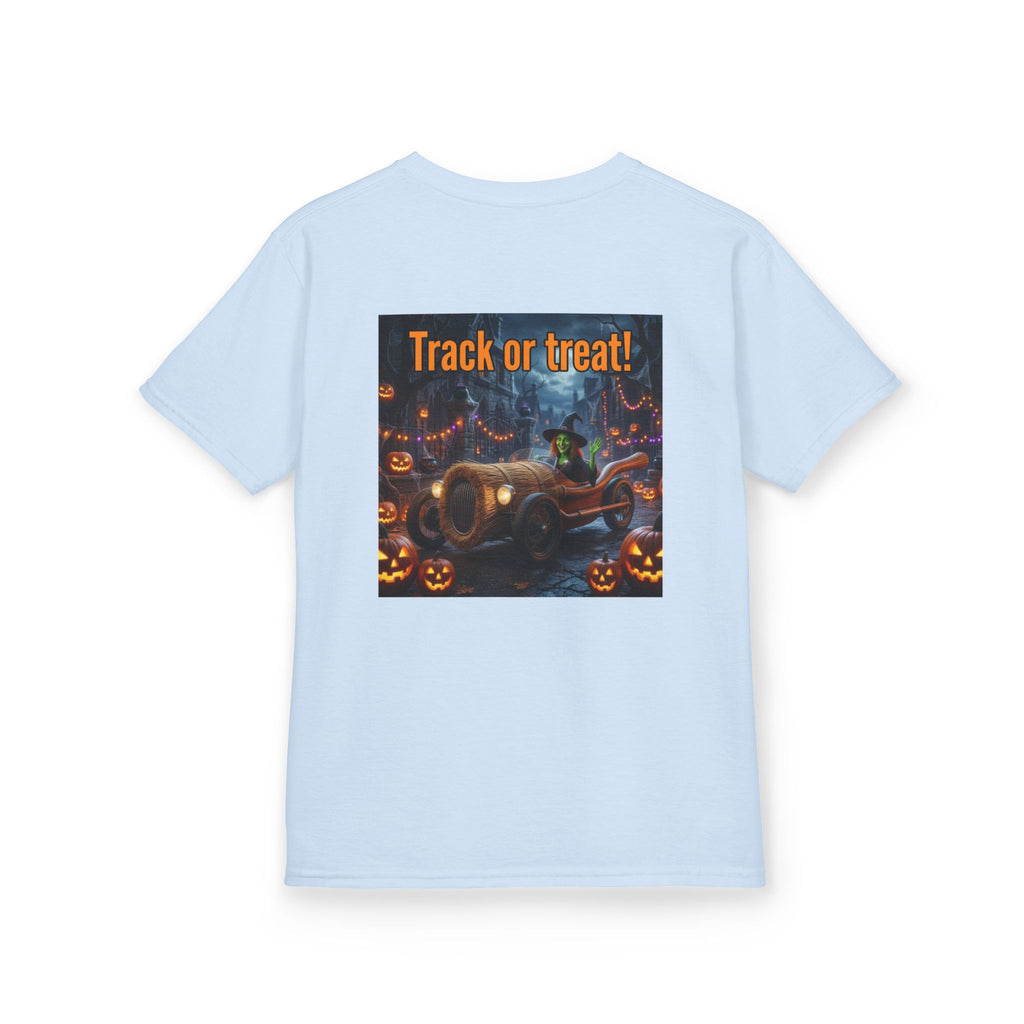 'Track or Treat!' Halloween Racing Car - Kid's Tee Shirt