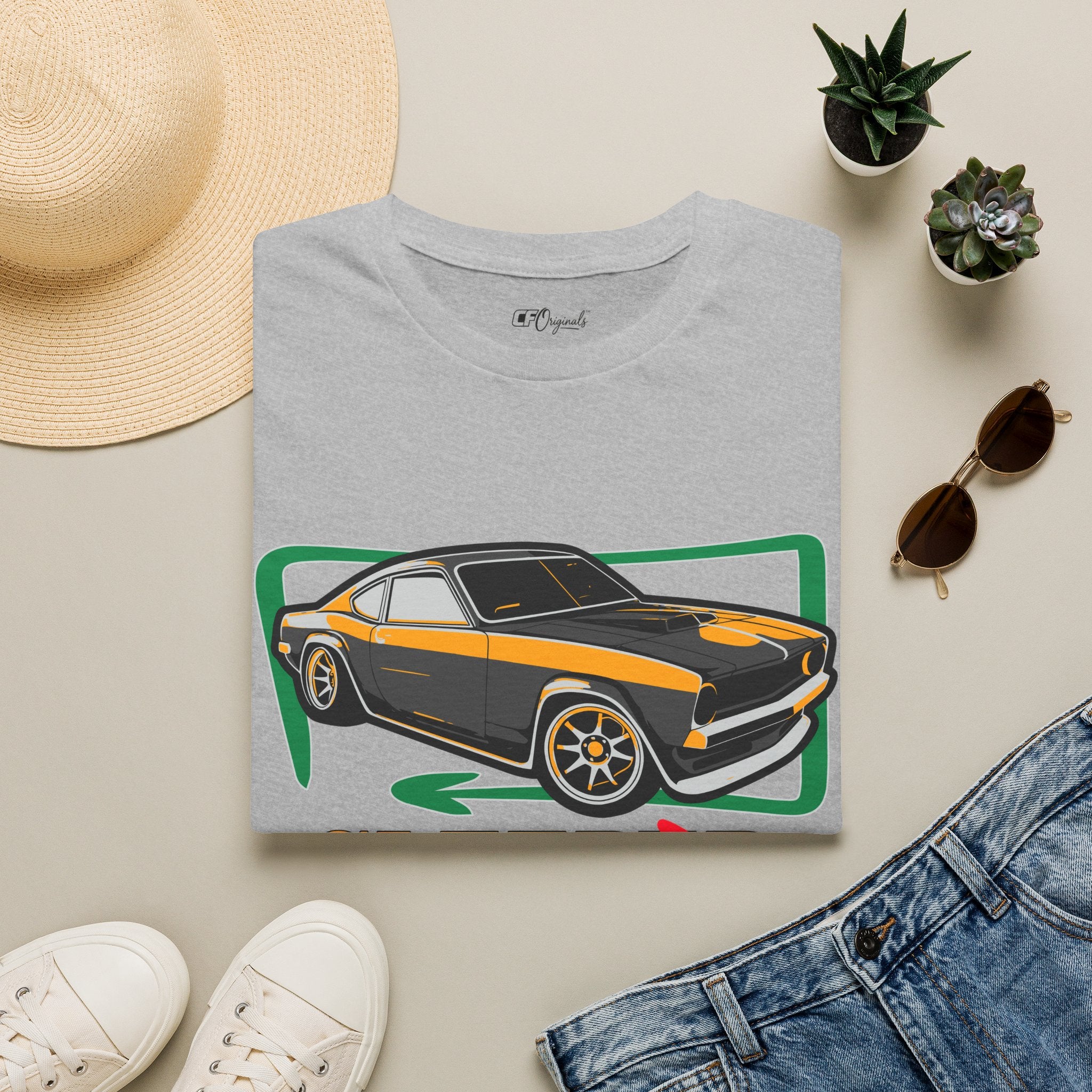 Classic Muscle Car T-Shirt — Retro 'Sleepless' Graphic Tee