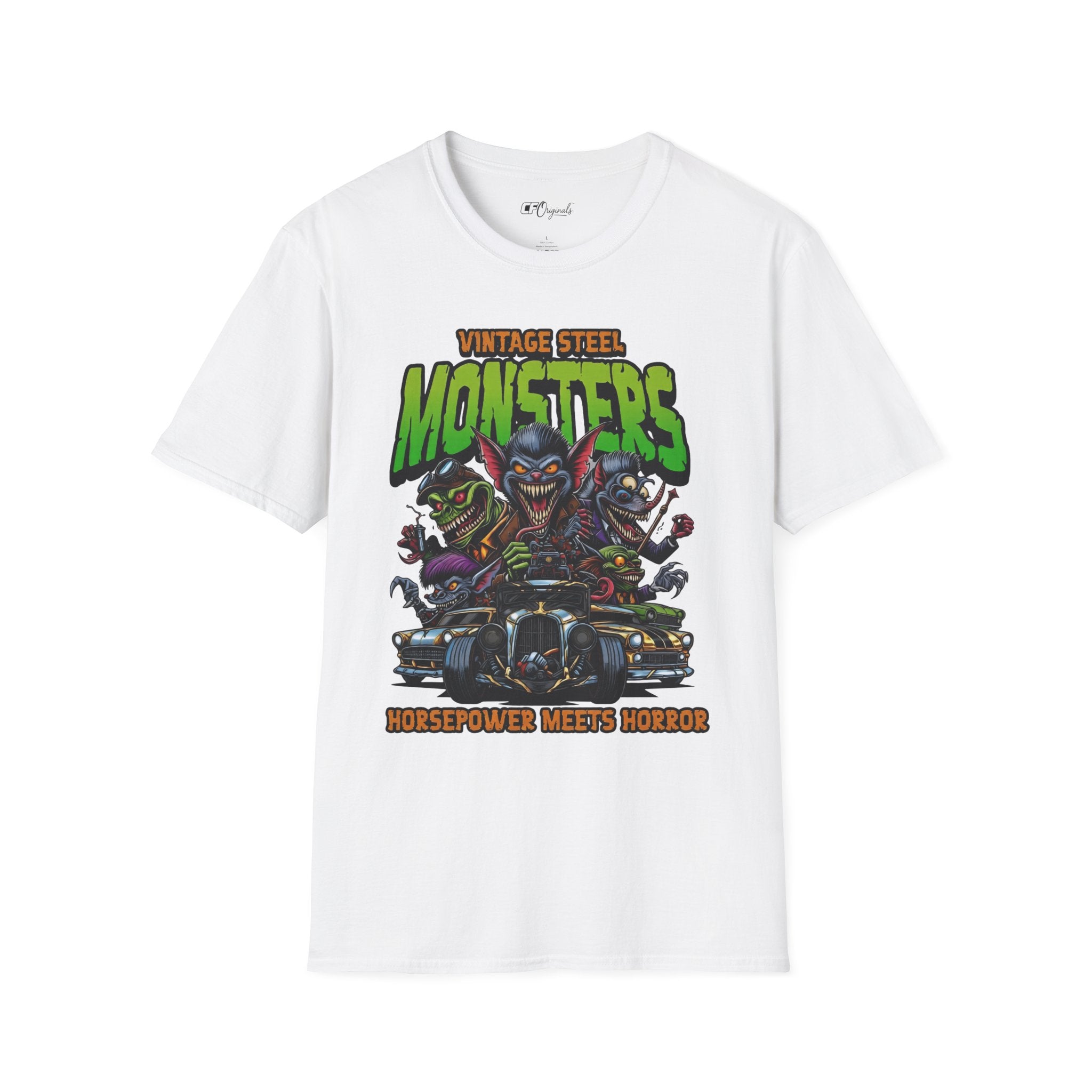 Vintage “MONSTERS” Horror Tee — Retro Steel Monster Graphic T-Shirt