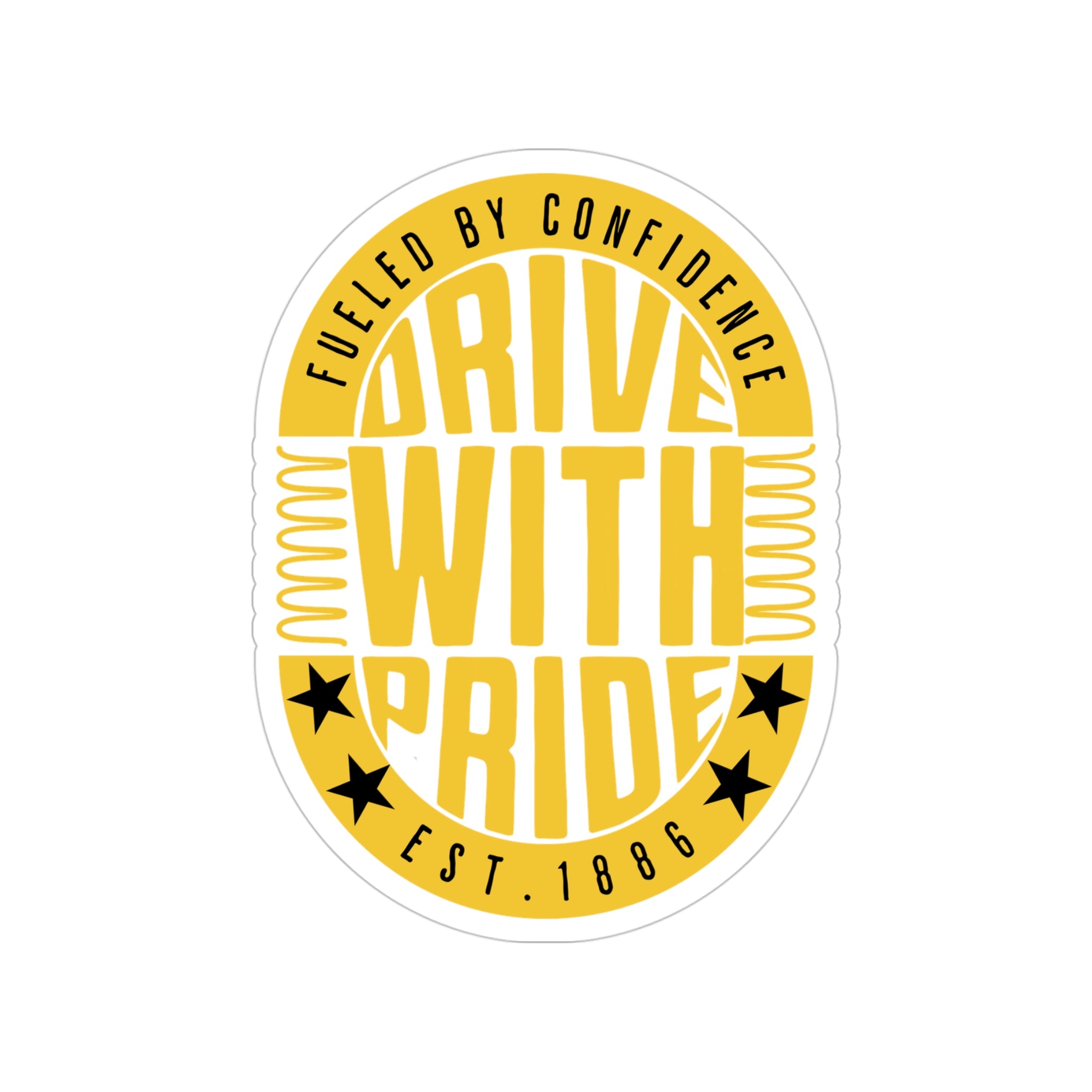 Drive With Pride Die-Cut Transparent Outdoor Sticker