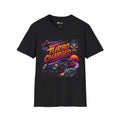 Turbo Charged Retro Car T-Shirt — Neon Racing Skull Design