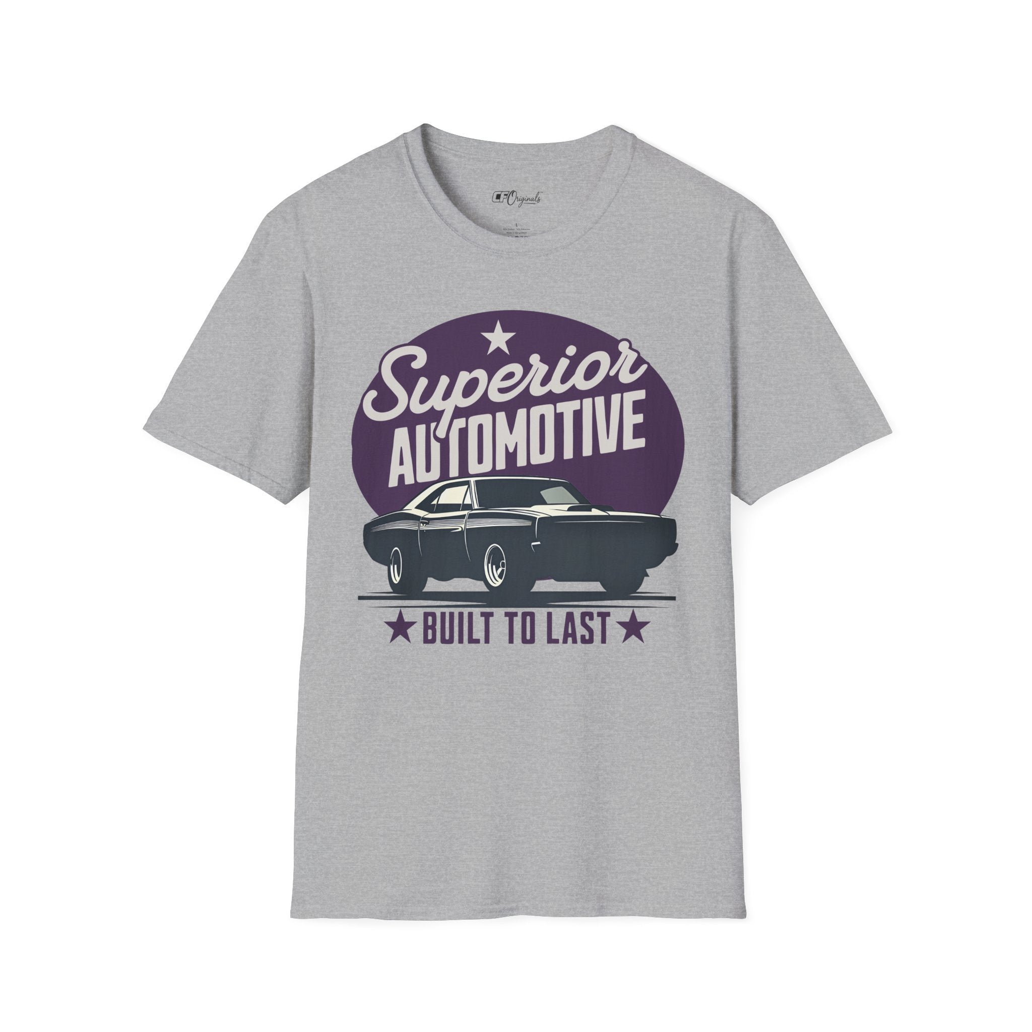 Superior Automotive T-Shirt — Vintage Car Logo Tee ("Built to Last")