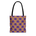 Purple & Gold Wrench Pattern Tote Bag – Automotive All-Over Print Tote