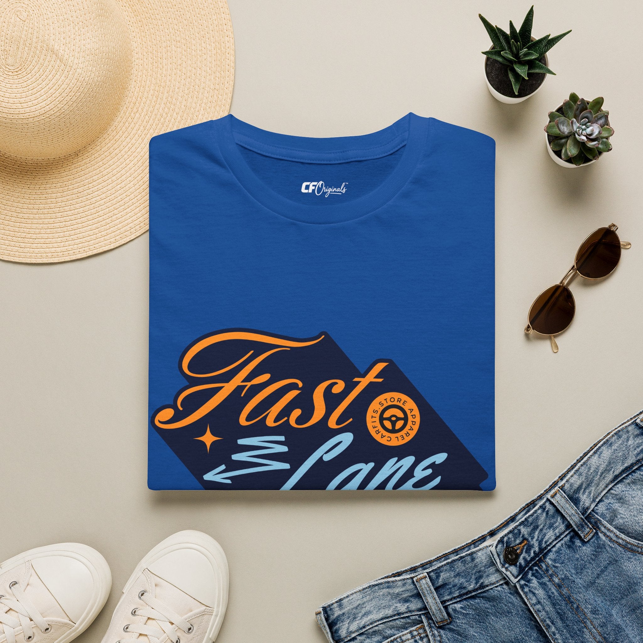 Fast Lane T-Shirt — Retro Racing Car Graphic Tee