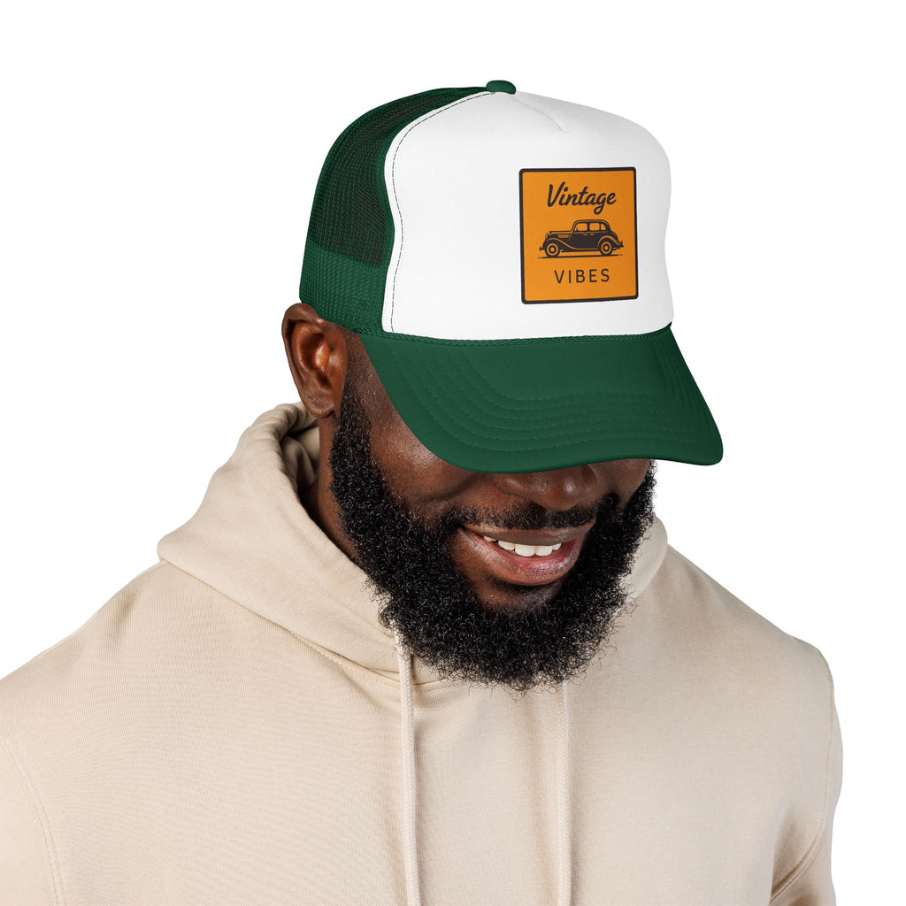 Vintage Vibes Trucker Hat — Retro Car Foam Cap
