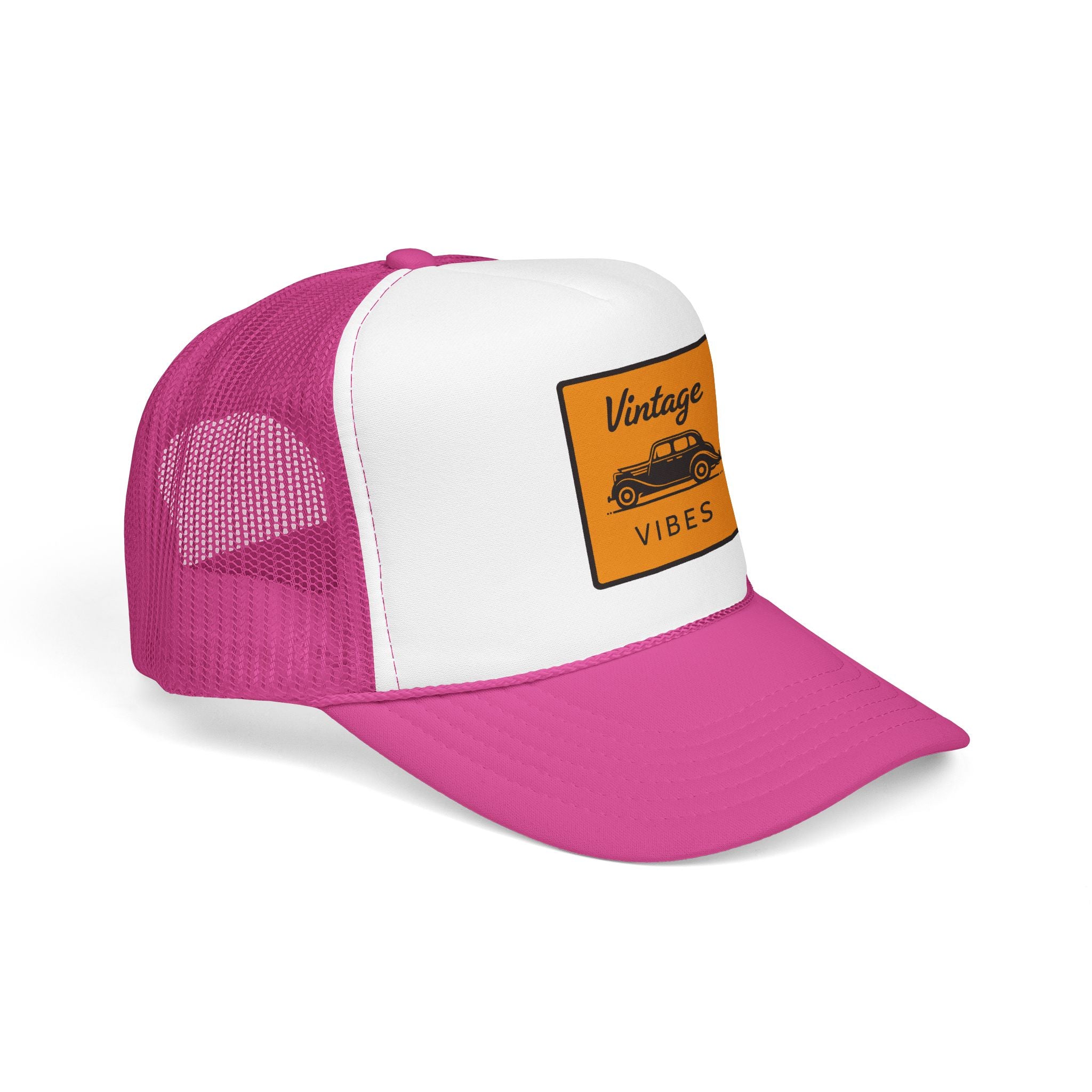 Vintage Vibes Trucker Hat — Retro Car Foam Cap