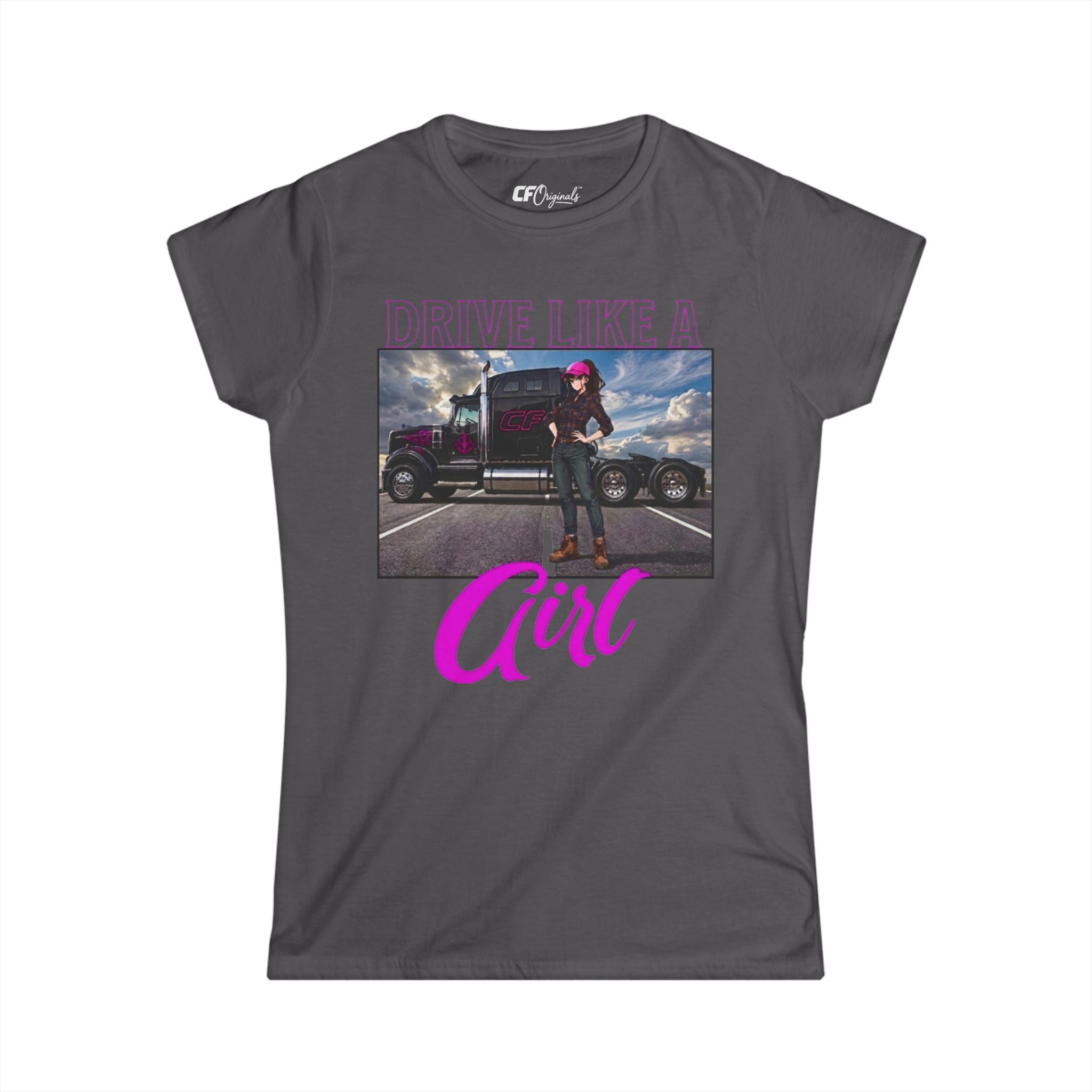Drive Like A Girl Trucking Tee - Women's Crewneck Short Sleeve