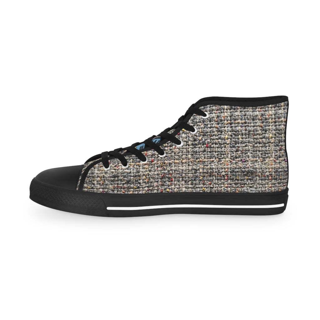High Top Sneakers — Tweed Texture Men's Casual Athletic Shoes