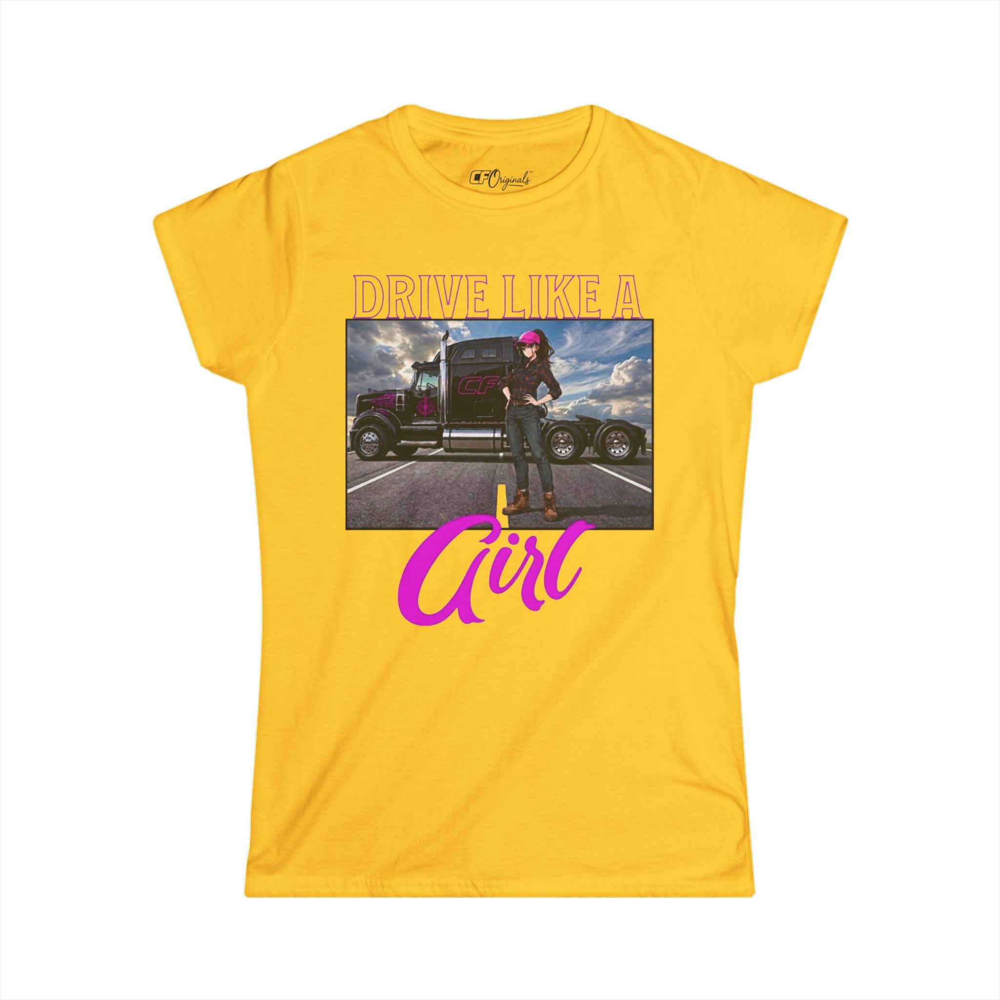 Drive Like A Girl Trucking Tee - Women's Crewneck Short Sleeve