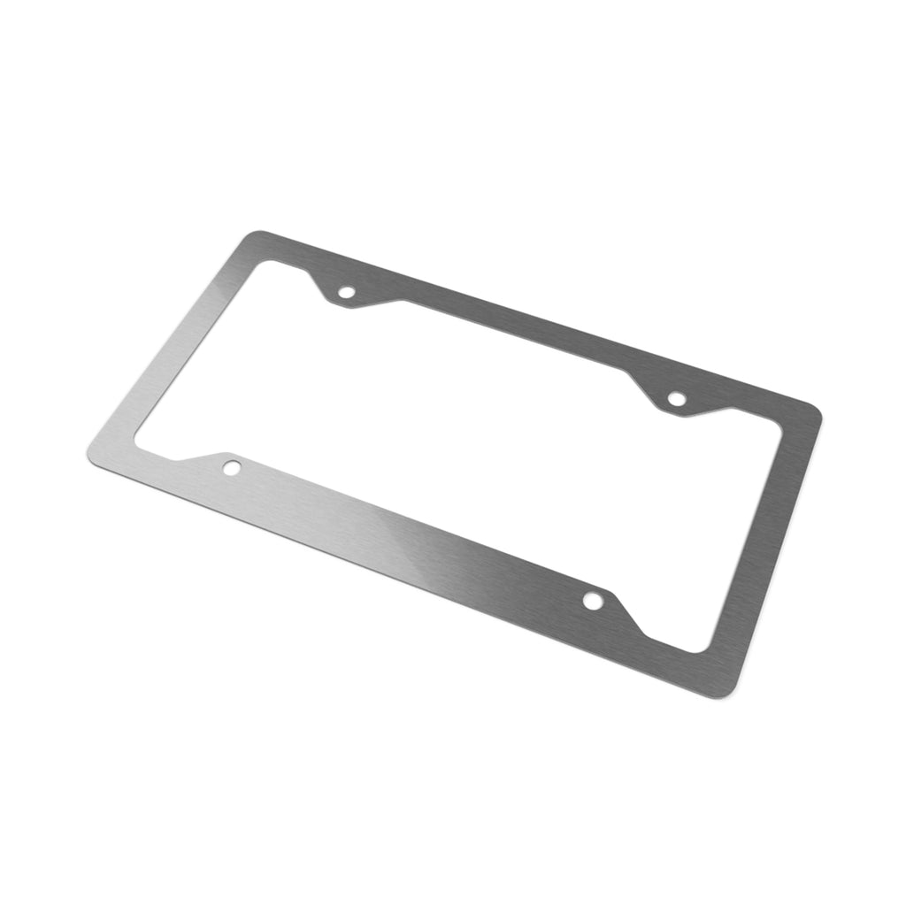 V-eight Red Logo Metal License Plate Frame — Stainless Steel Car Trim Accent
