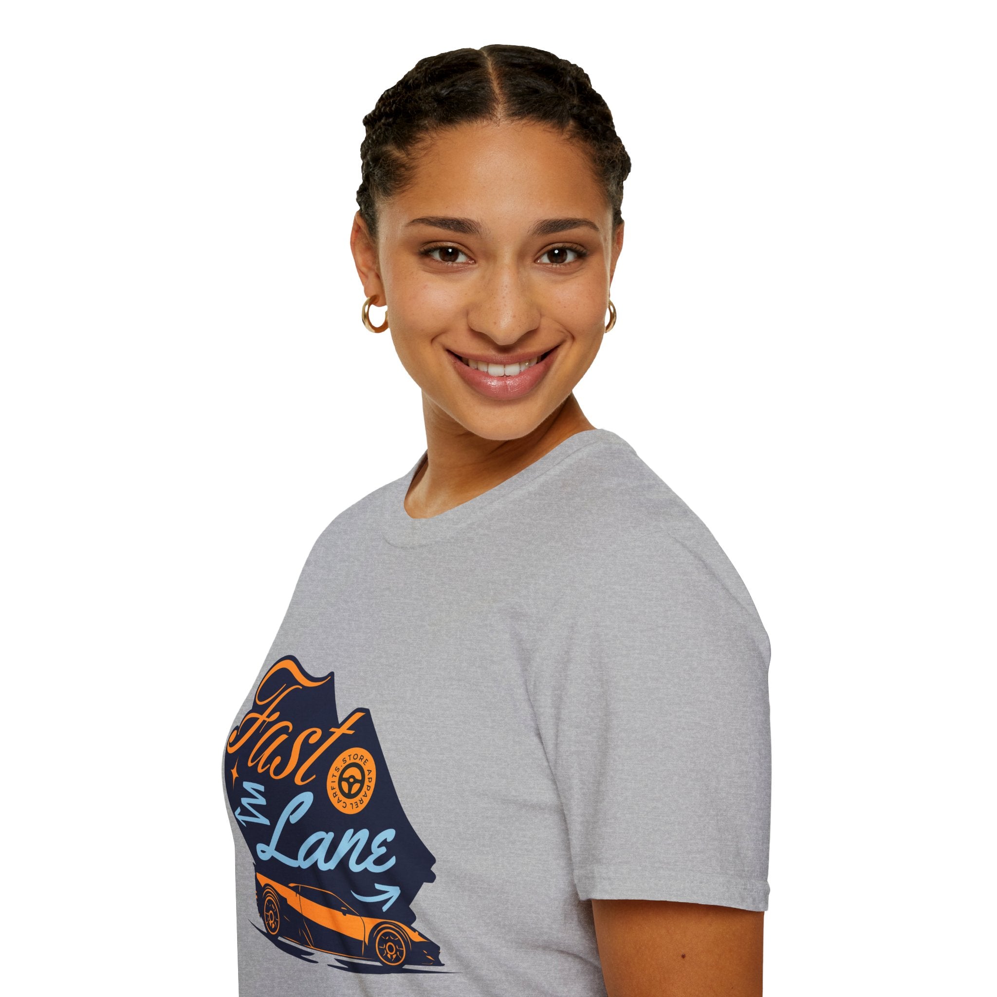 Fast Lane T-Shirt — Retro Racing Car Graphic Tee