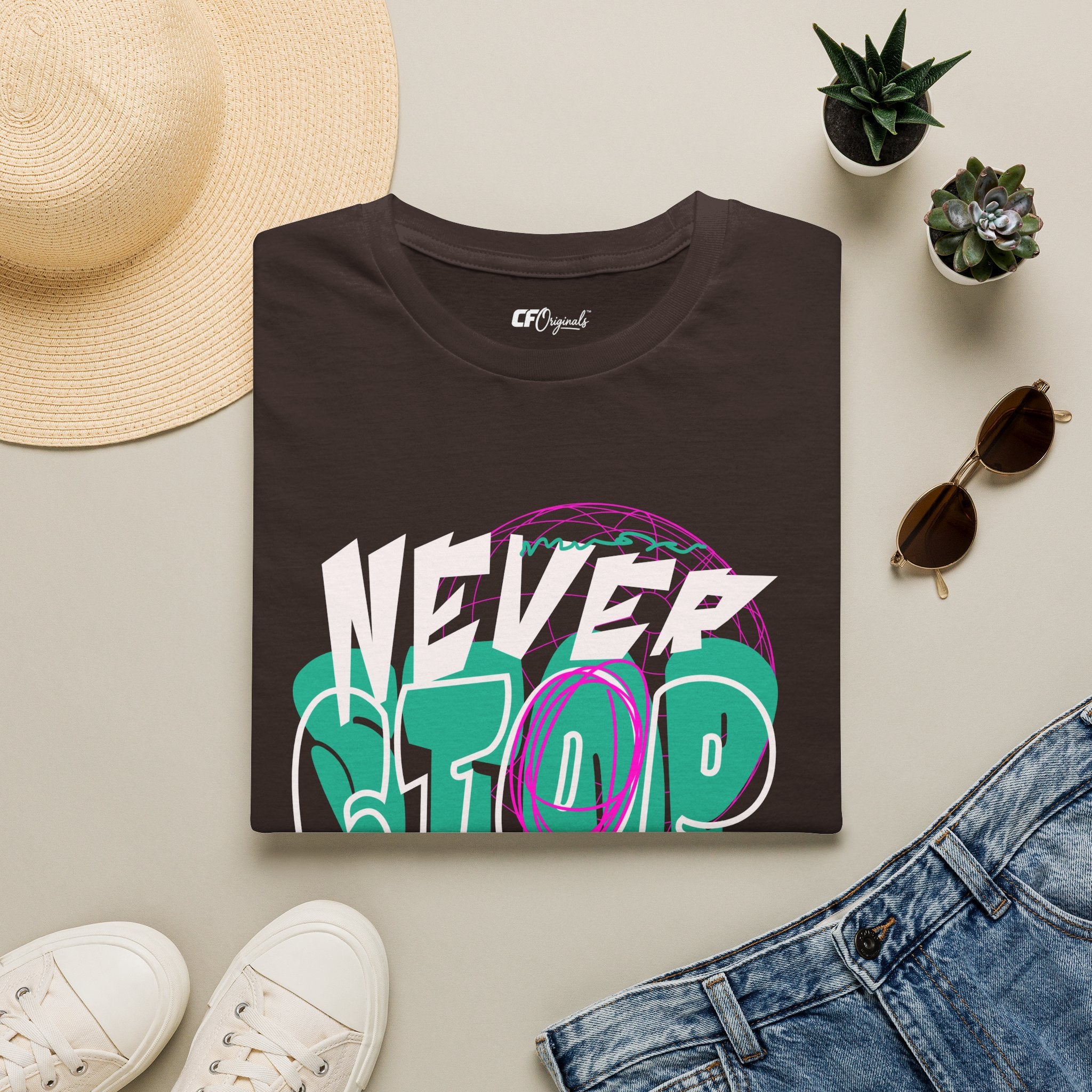 Never Stop Just Drive Graphic T‑Shirt