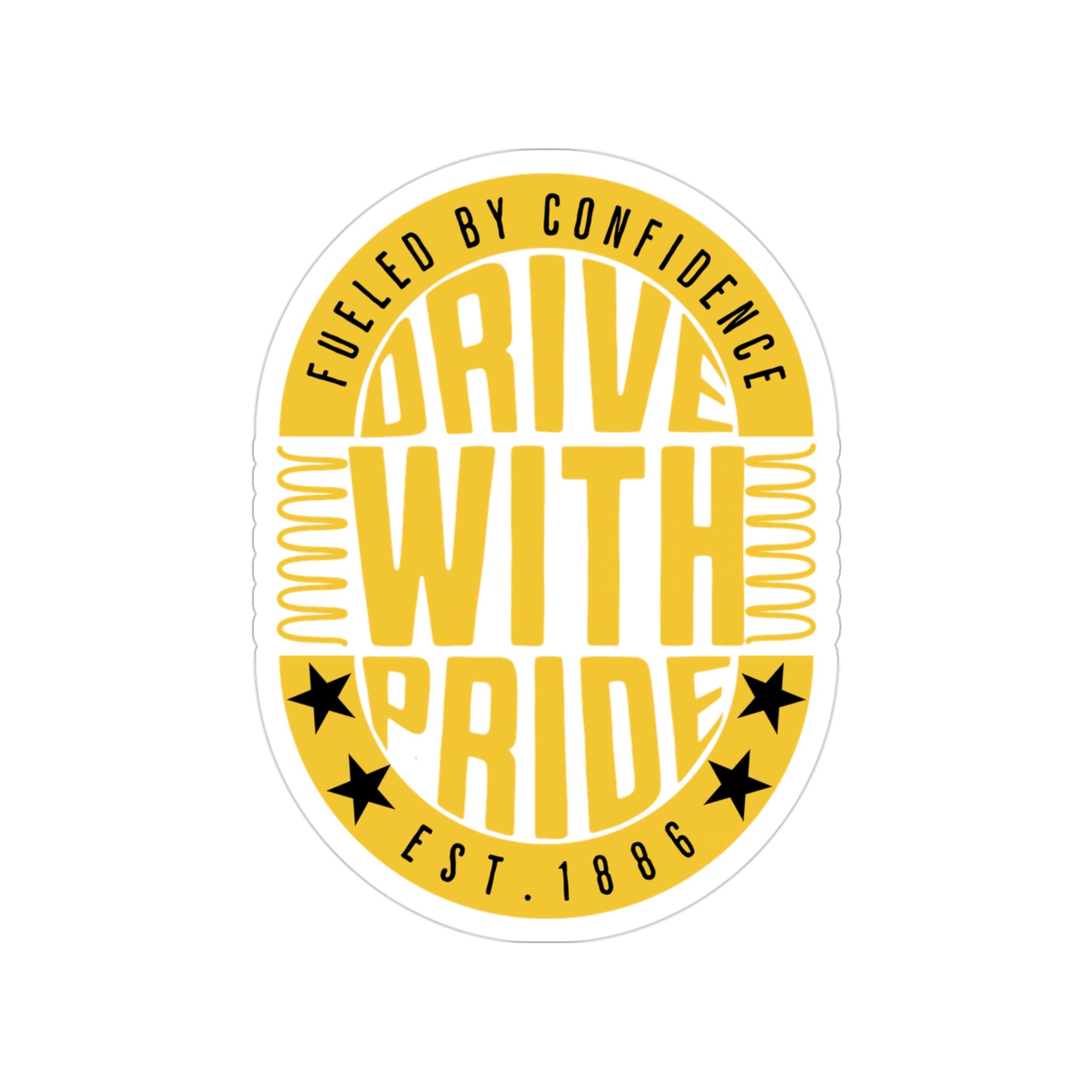 Drive With Pride Die-Cut Transparent Outdoor Sticker