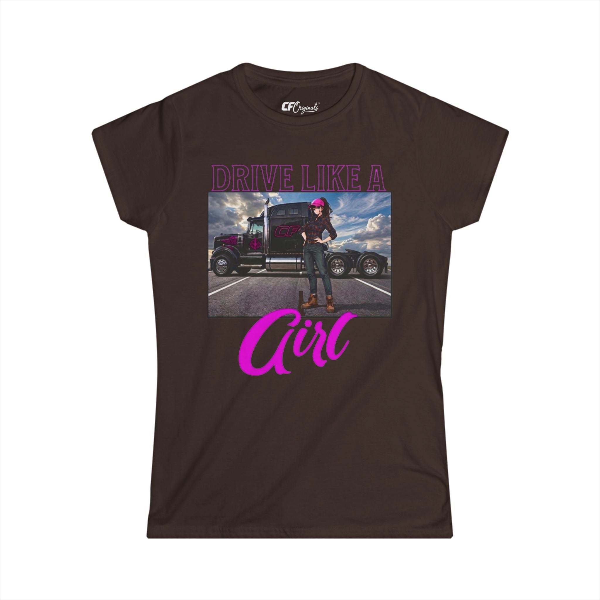 Drive Like A Girl Trucking Tee - Women's Crewneck Short Sleeve