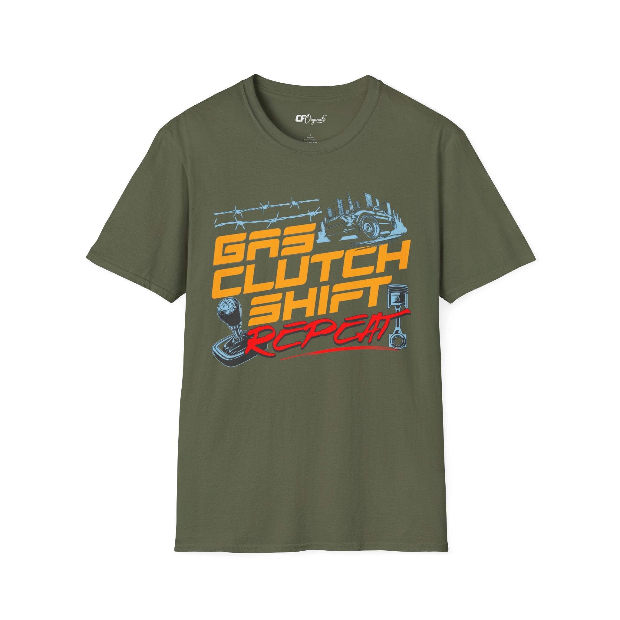 Gas Clutch Shift Tee — Racing Graphic T-Shirt