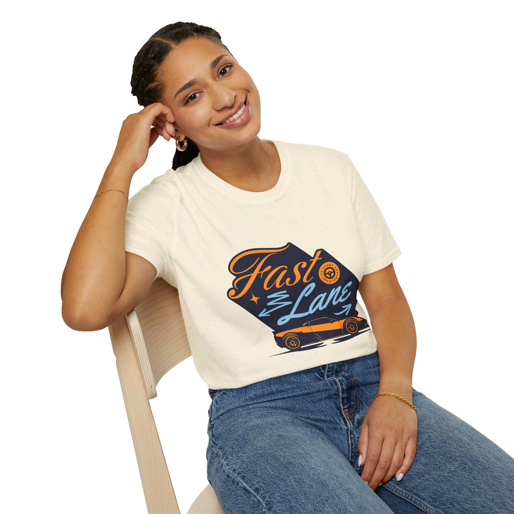 Fast Lane T-Shirt — Retro Racing Car Graphic Tee