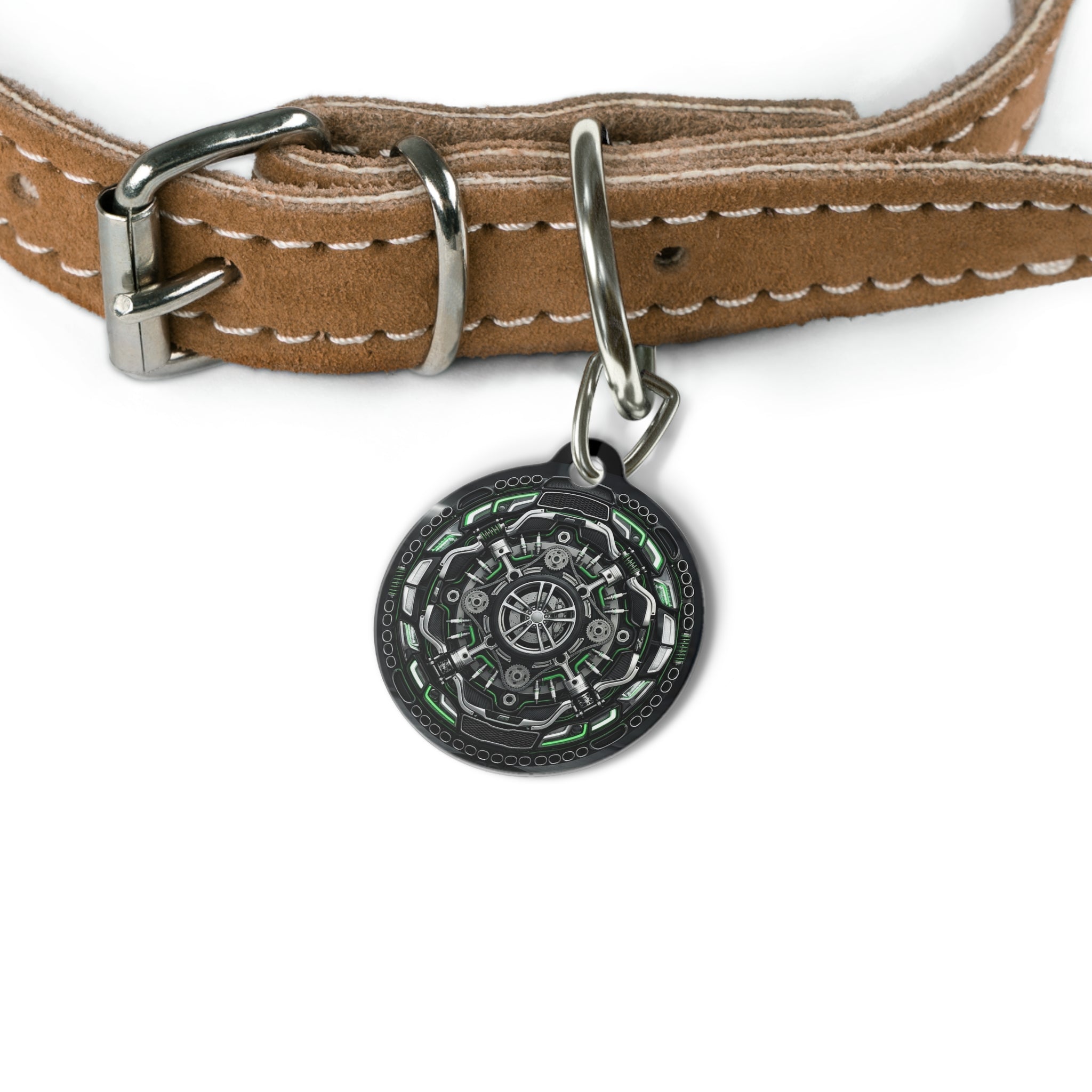 Pet Tag (Personalization) - Automotive Mandala Design