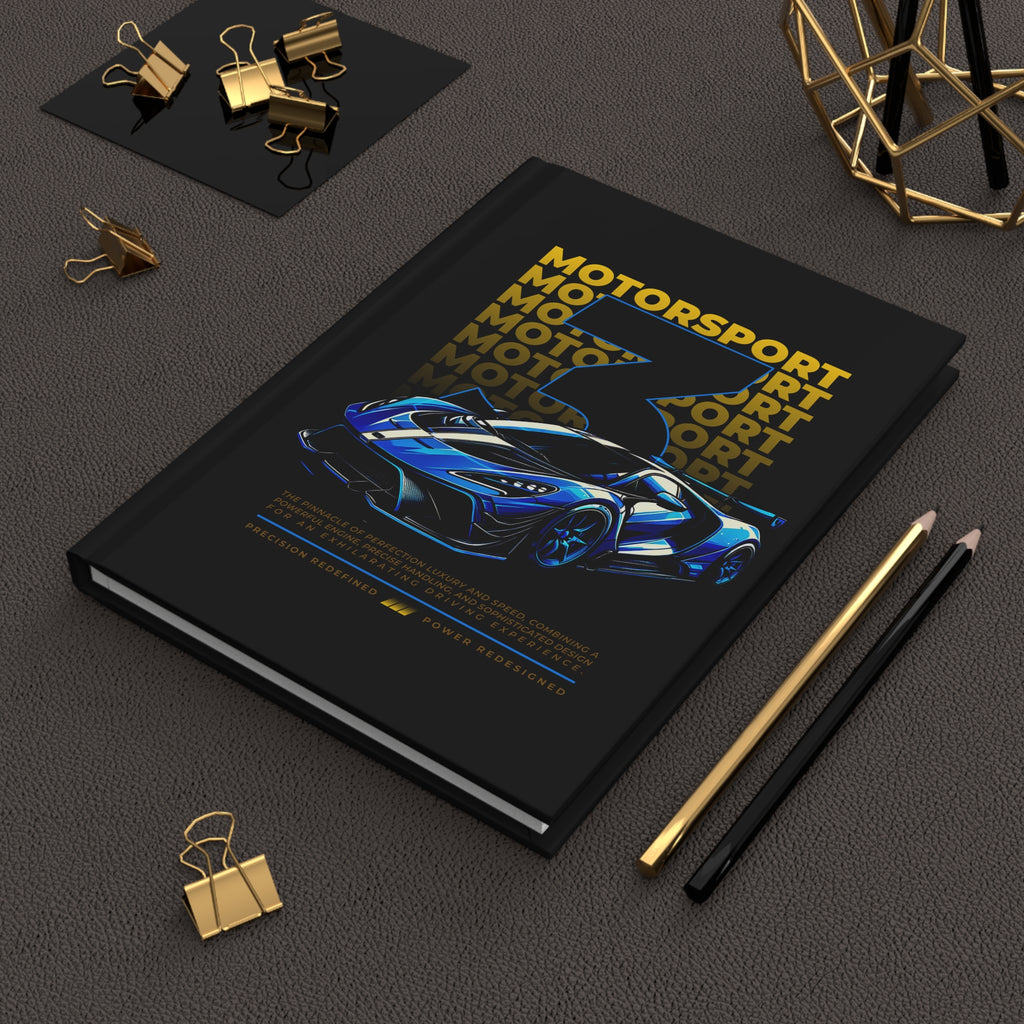Motorsport No.3 Hardcover Journal — Racing Car Notebook for Drivers & Fans