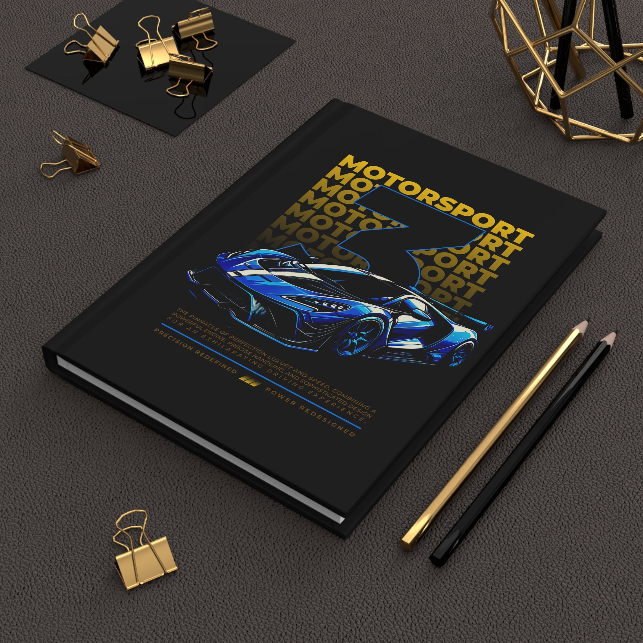 Motorsport No.3 Hardcover Journal — Racing Car Notebook for Drivers & Fans