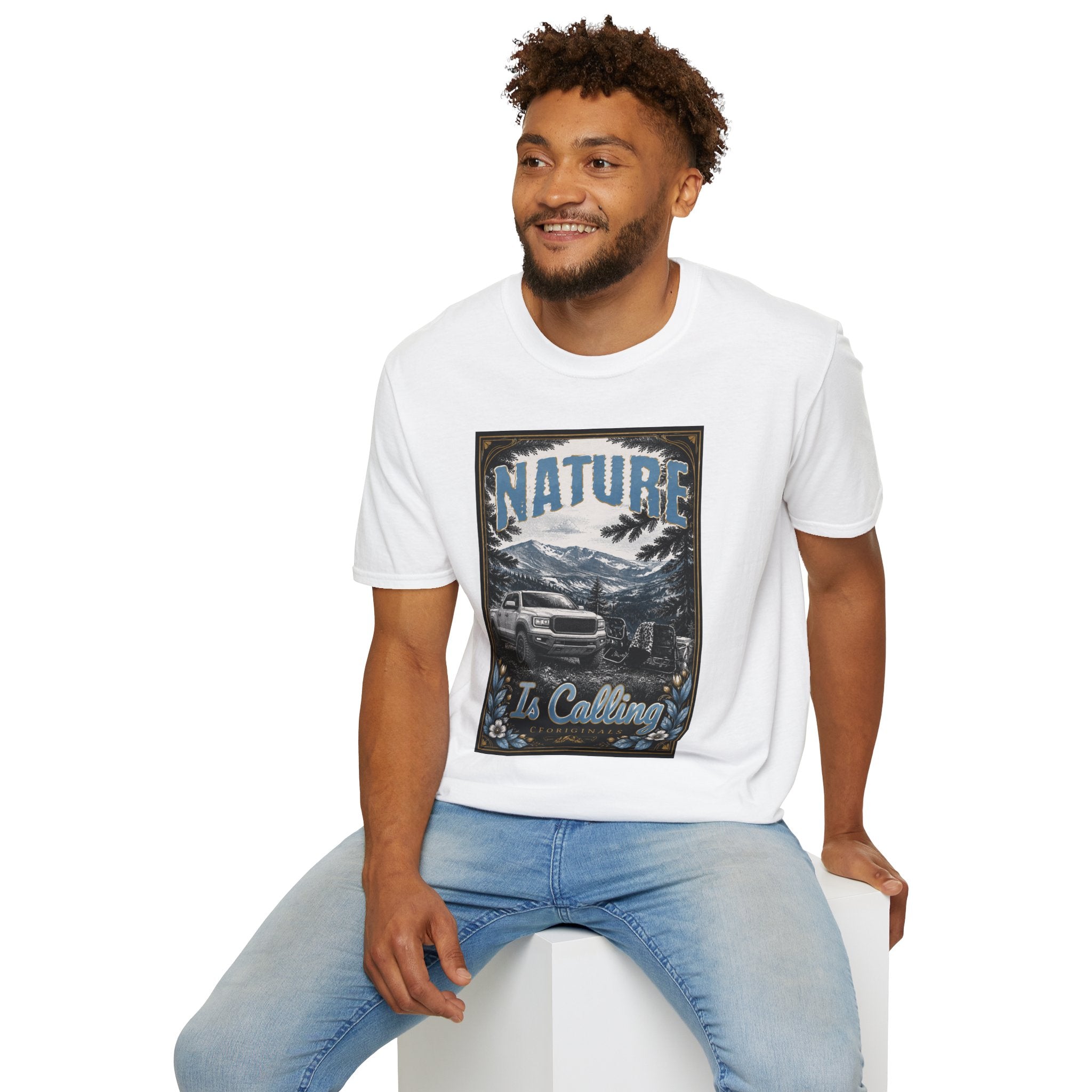 Vintage Mountain Truck T-Shirt — 'Nature' Graphic