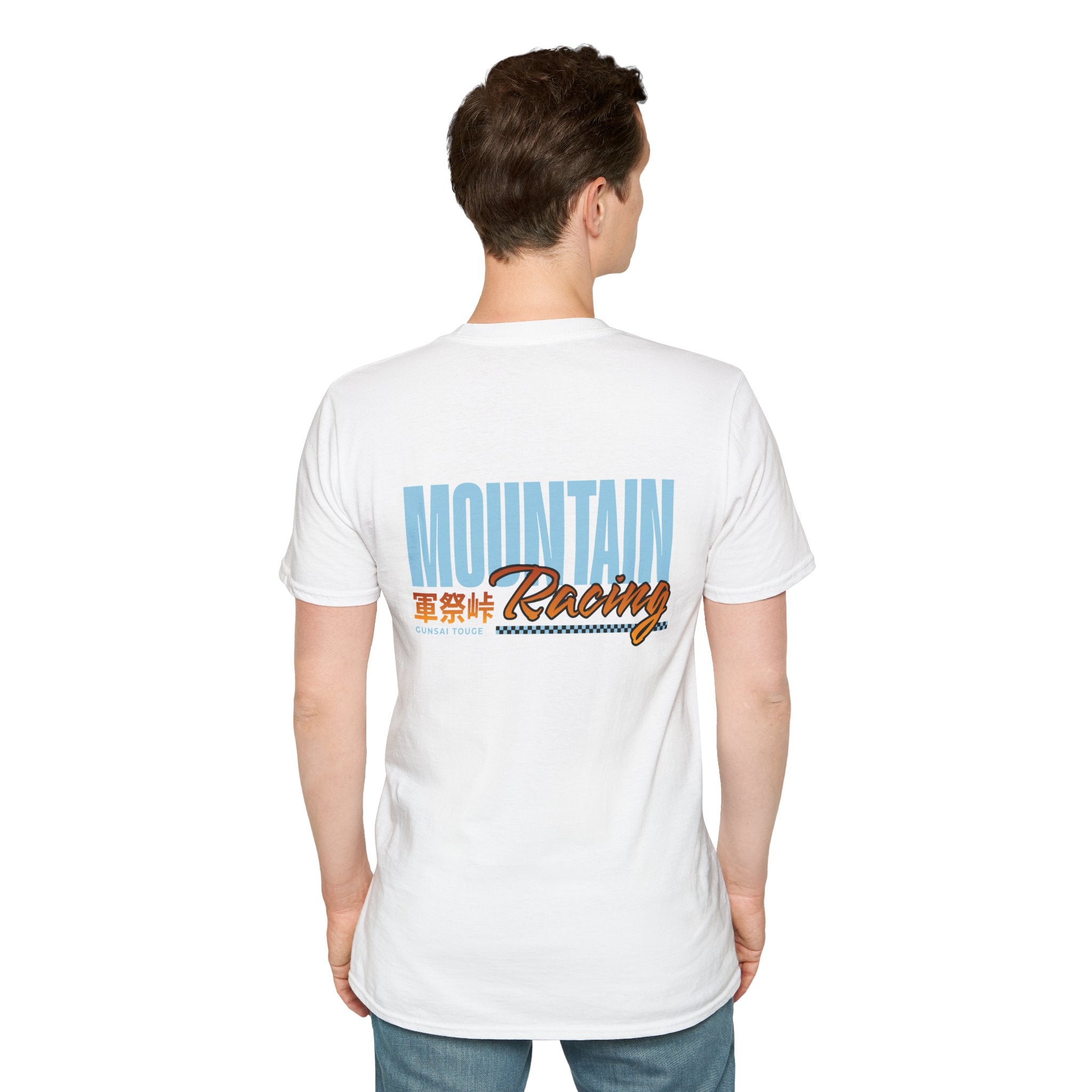 Minimal Orange CF Logo T-Shirt — Subtle Chest & Statement Back Graphic