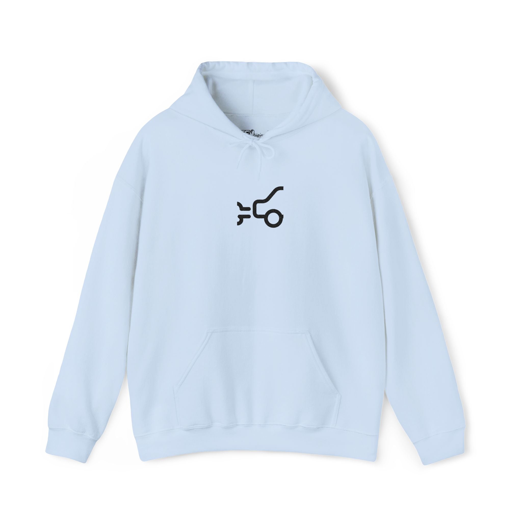 Minimalist Puffing Car Hoodie — Abstract Graphic Pullover
