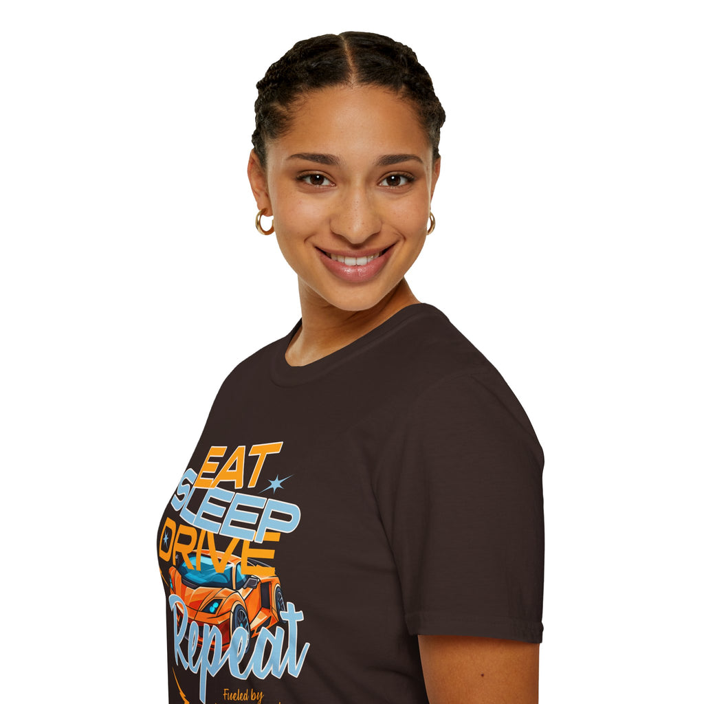 Eat Sleep Drive Repeat T-Shirt — Racing Car Graphic Tee for Motorsport Fans