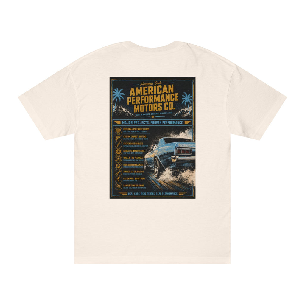 American Performance Motors Co. Tee — Retro Muscle Car Graphic Shirt