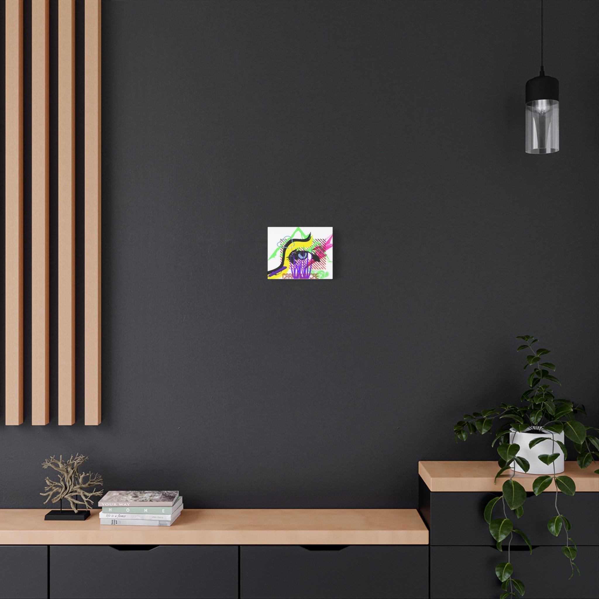 Automotive Pop Art Matte Canvas Print — Vibrant Abstract Wall Art