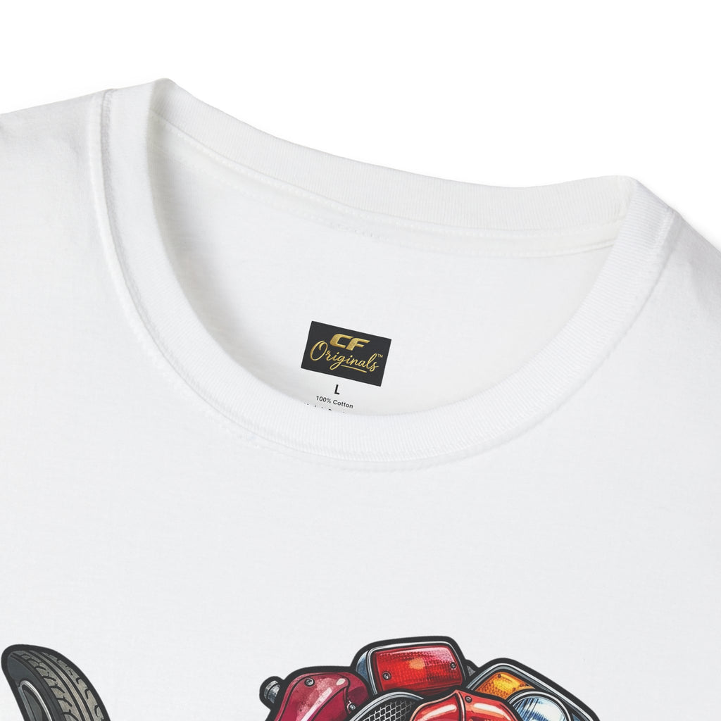 Colorful Mechanical Rose Graphic Tee