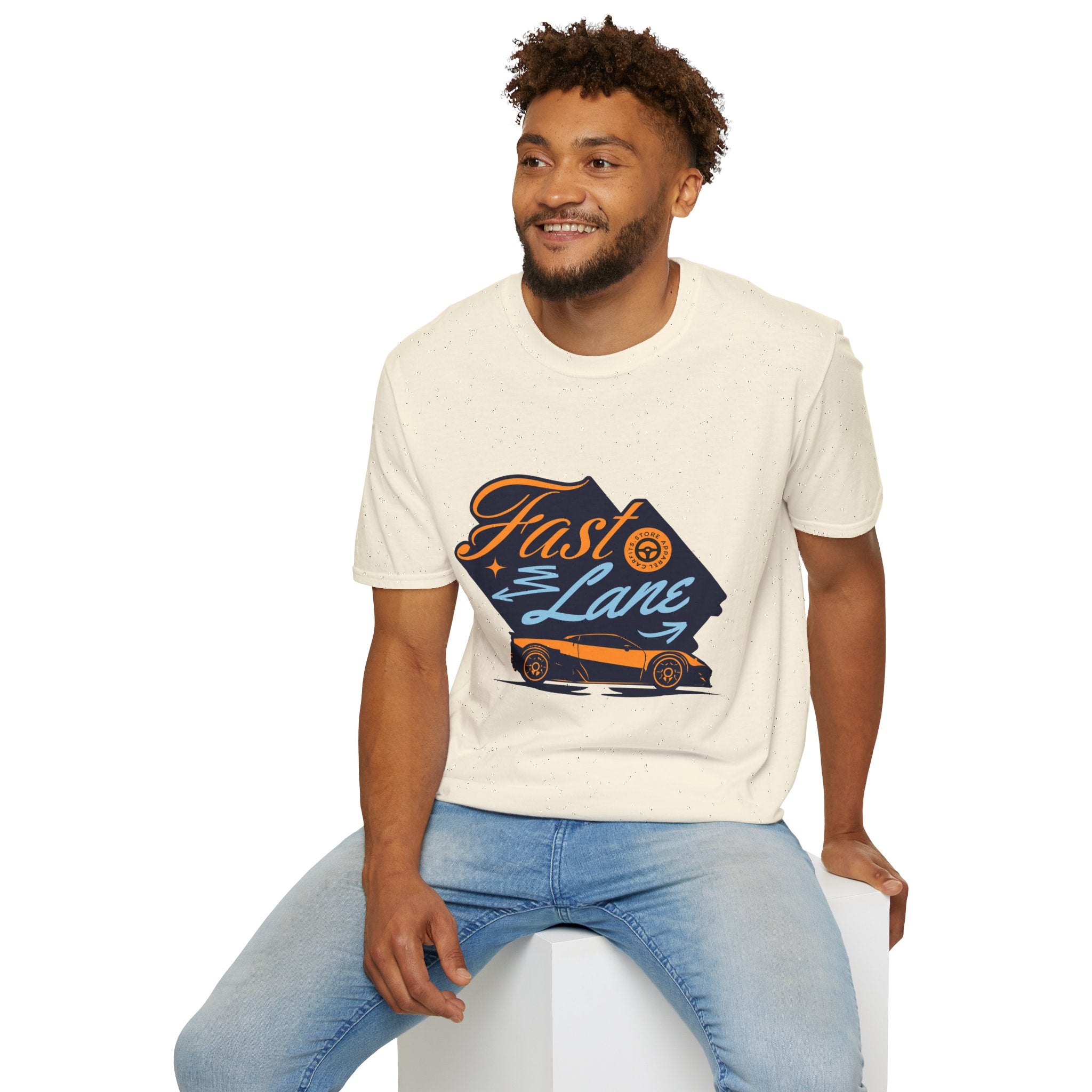 Fast Lane T-Shirt — Retro Racing Car Graphic Tee