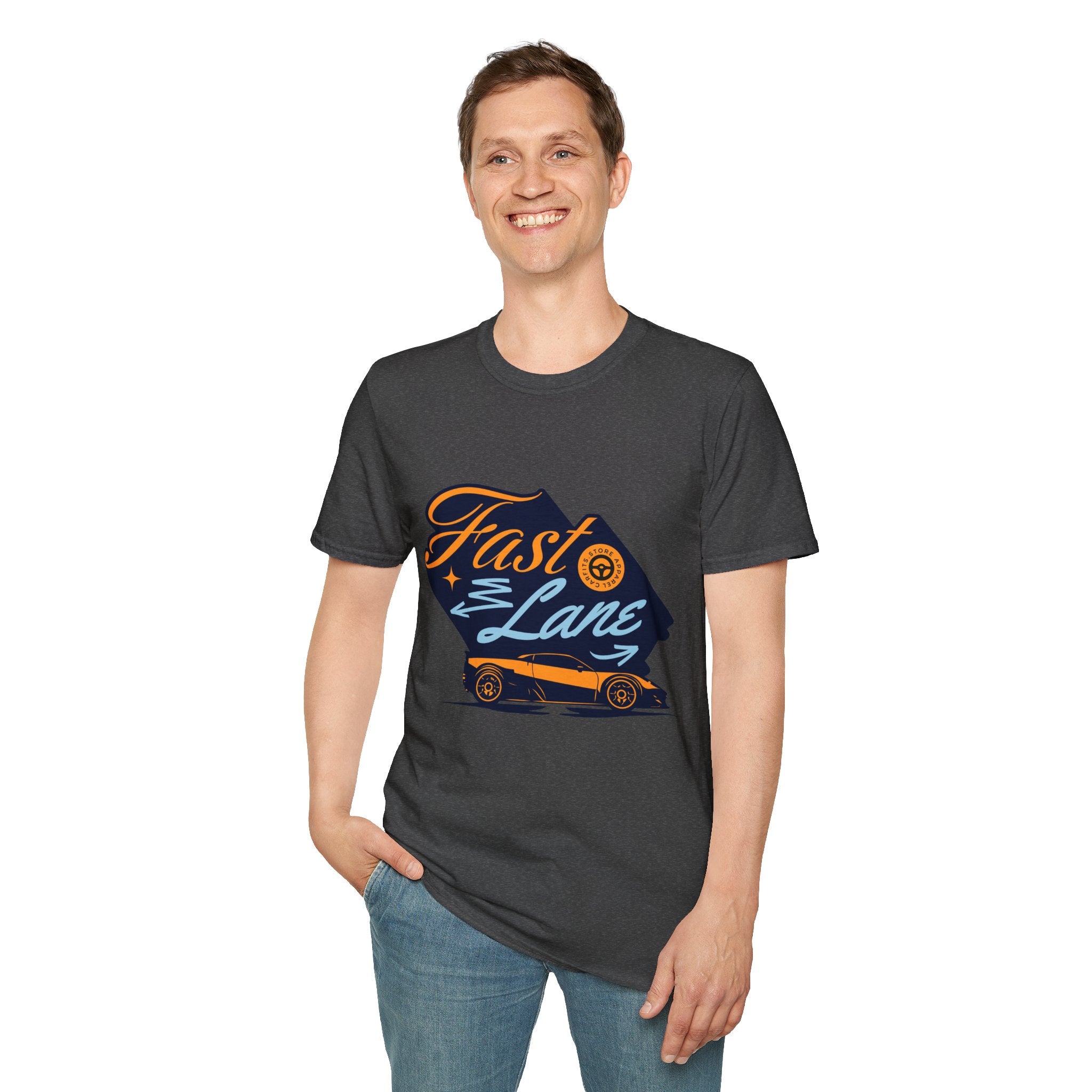 Fast Lane T-Shirt — Retro Racing Car Graphic Tee