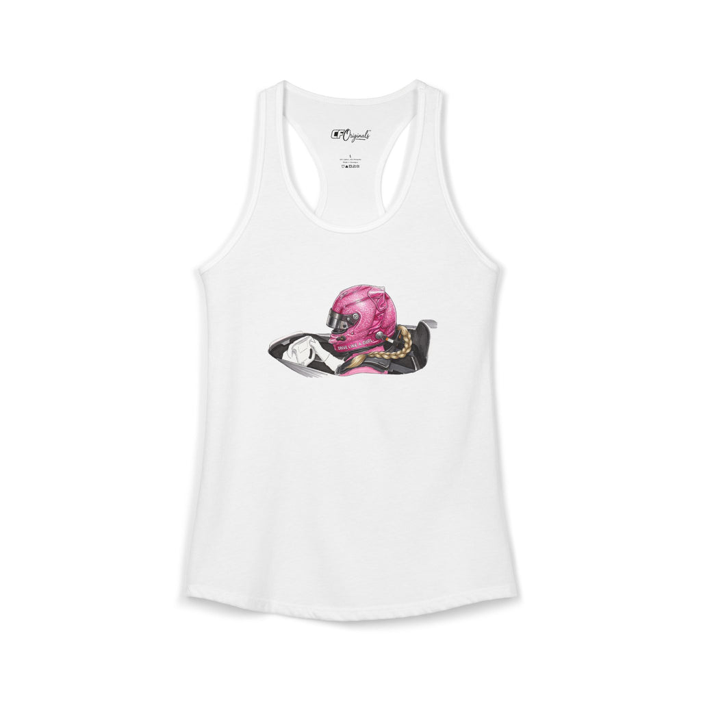 Drive Like a Girl Graphic - Women's Racerback Tank