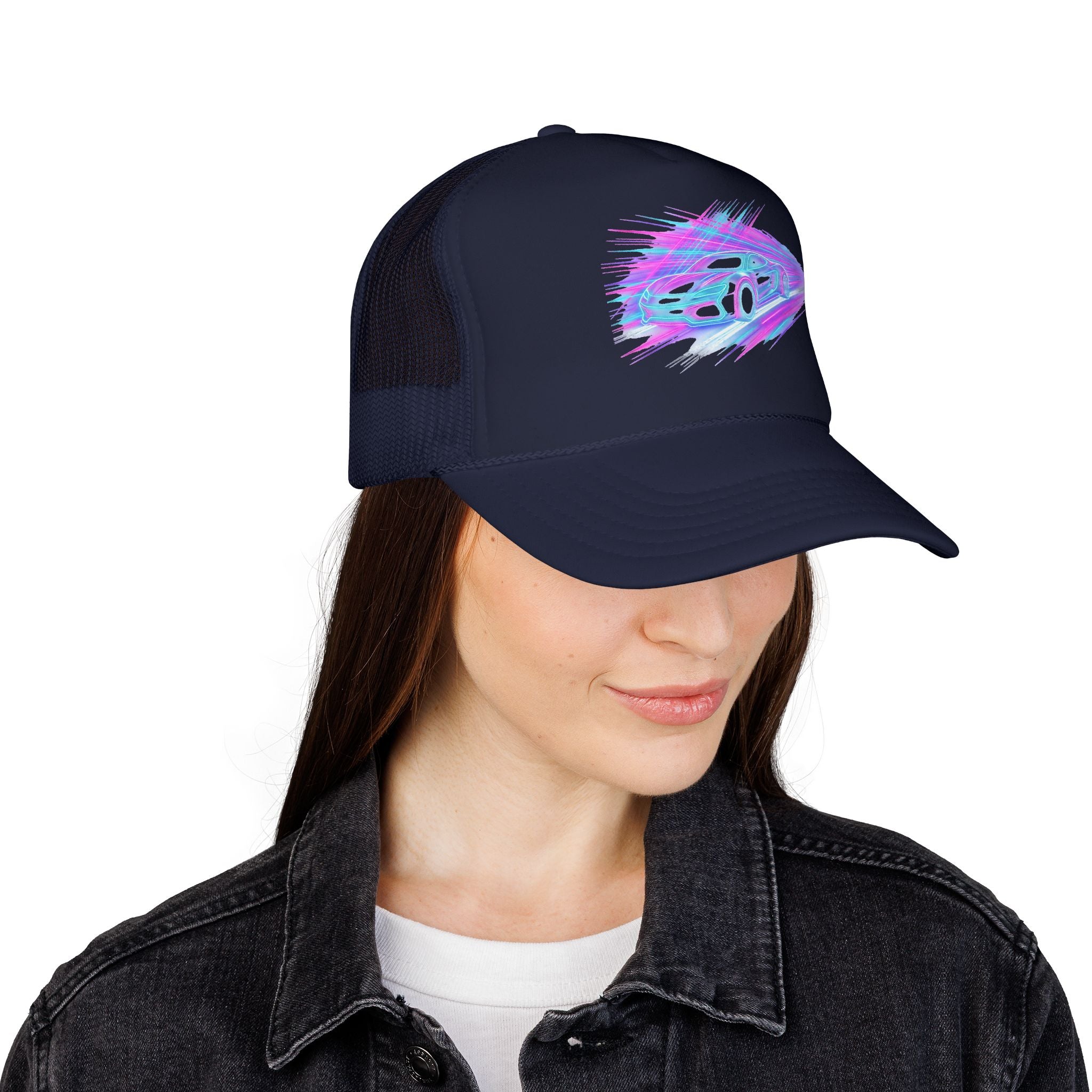 Neon Drift Racing Trucker Hat