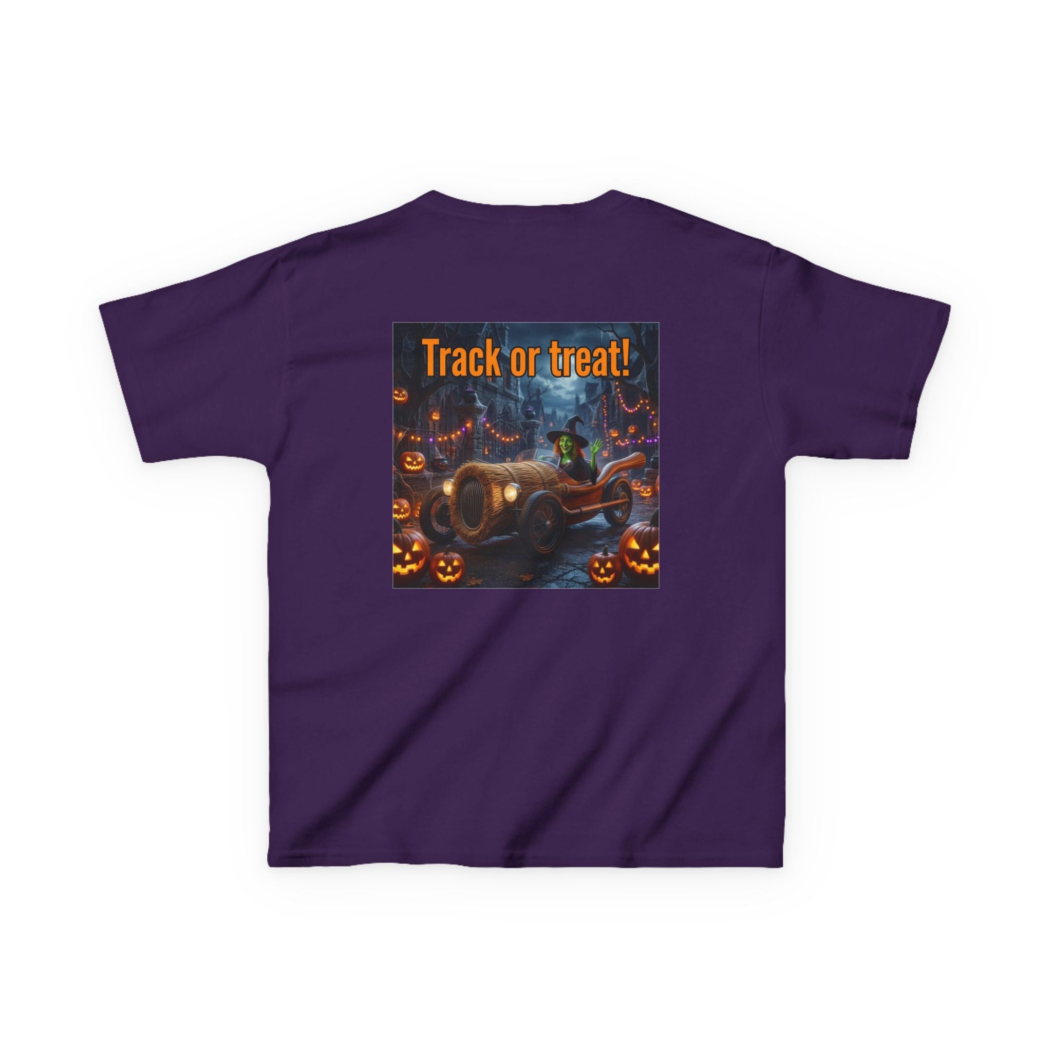 'Track or Treat!' Halloween Racing Car - Kid's Tee Shirt