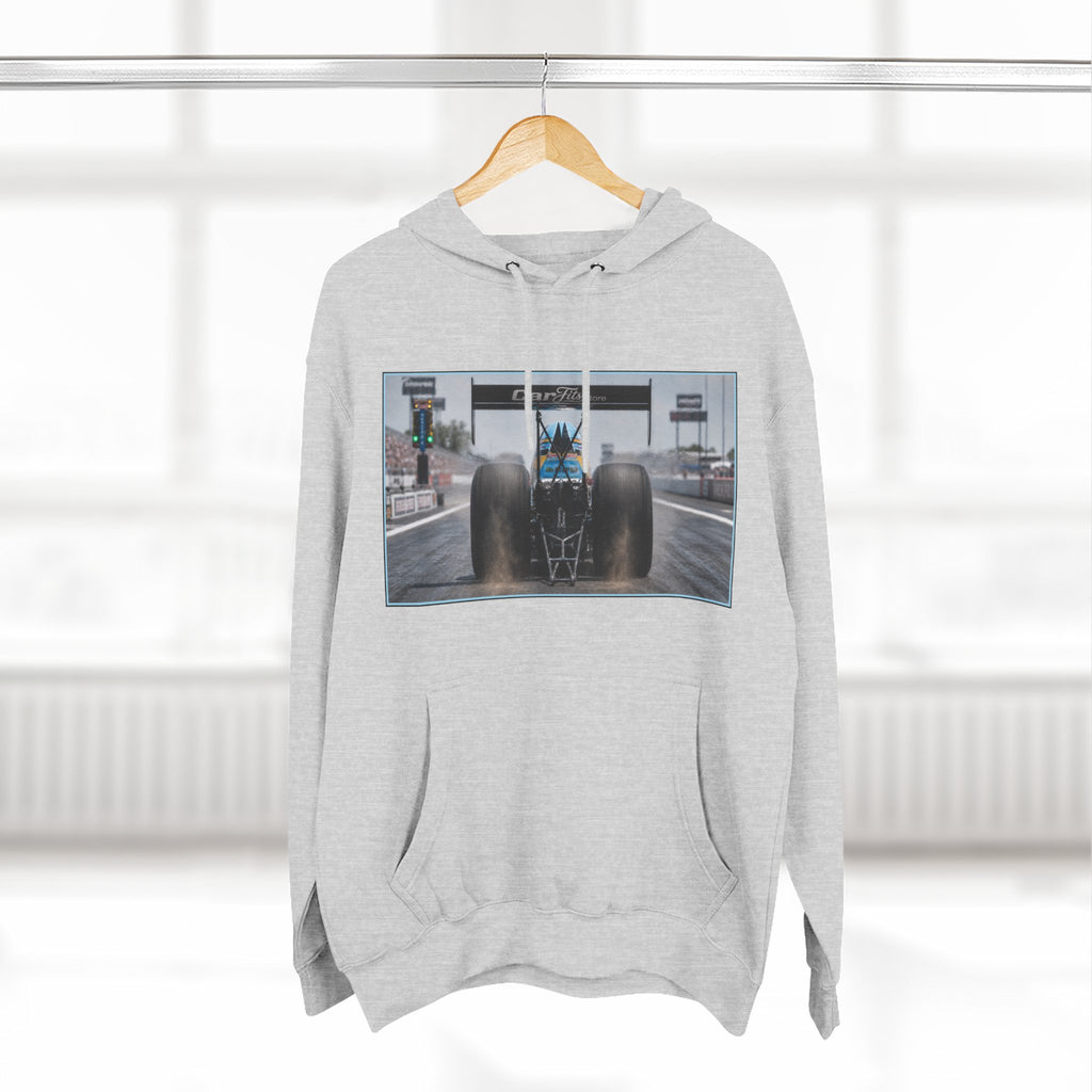 Racing Dragster Hoodie — "Land of 10,000HP" Fleece Pullover
