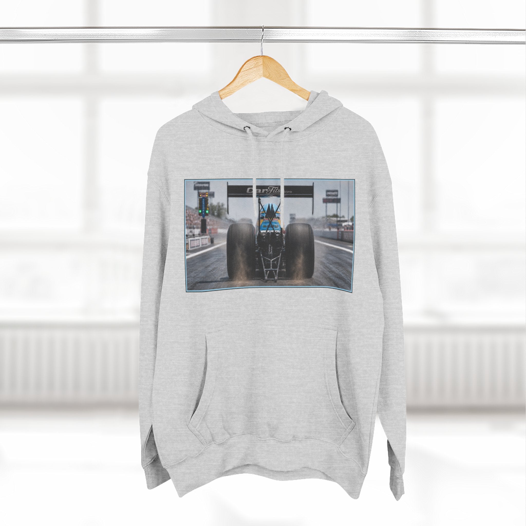 Racing Dragster Hoodie — "Land of 10,000HP" Fleece Pullover
