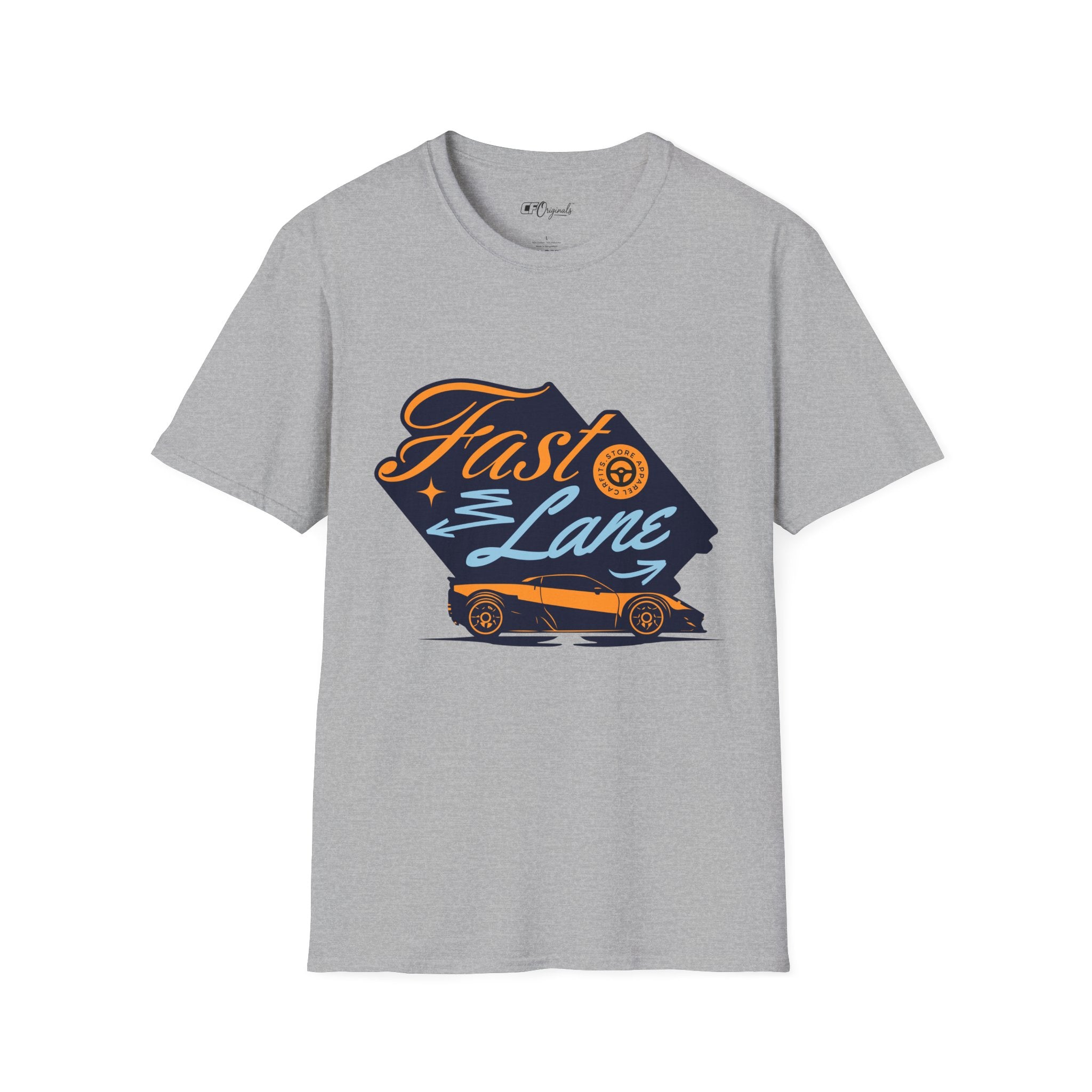 Fast Lane T-Shirt — Retro Racing Car Graphic Tee