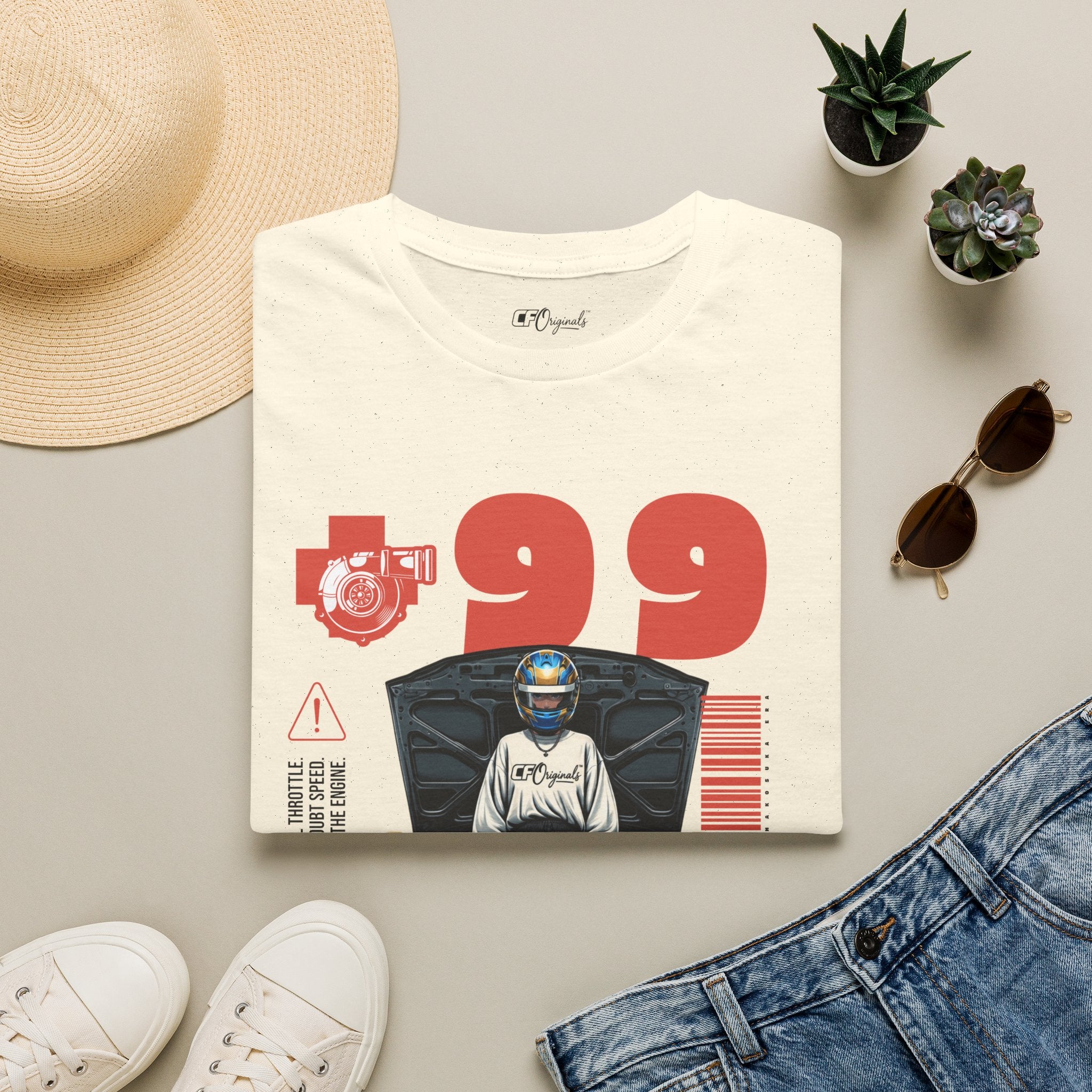 Race-Inspired Graphic T-Shirt — '99 JDM Drift Car Design'