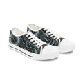 Floral Noir Low-Top Sneakers — Women's Black Floral Canvas Shoes