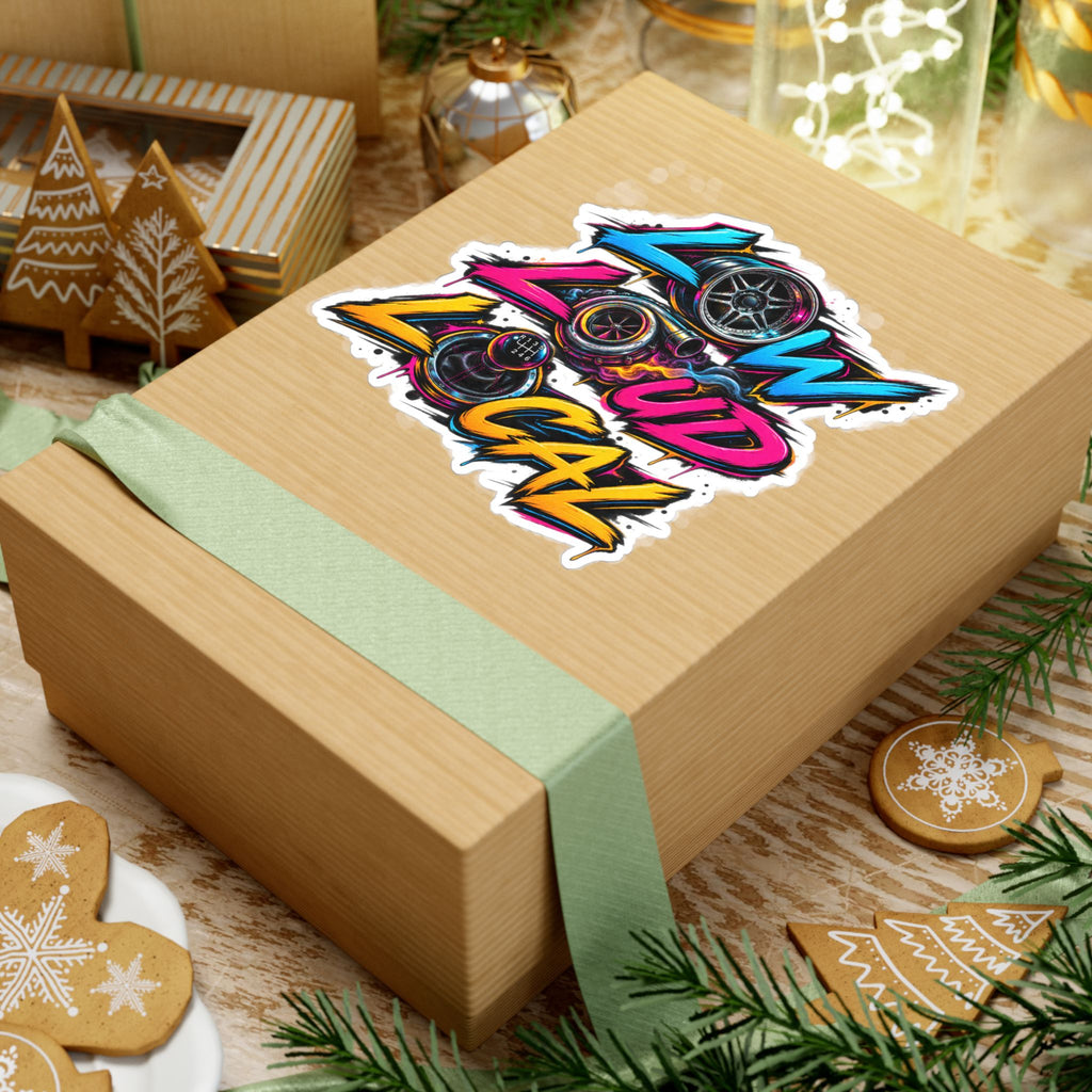 'Low Loud Local' Kiss-Cut Vinyl Sticker — Car Audio & Bass Lovers Decal