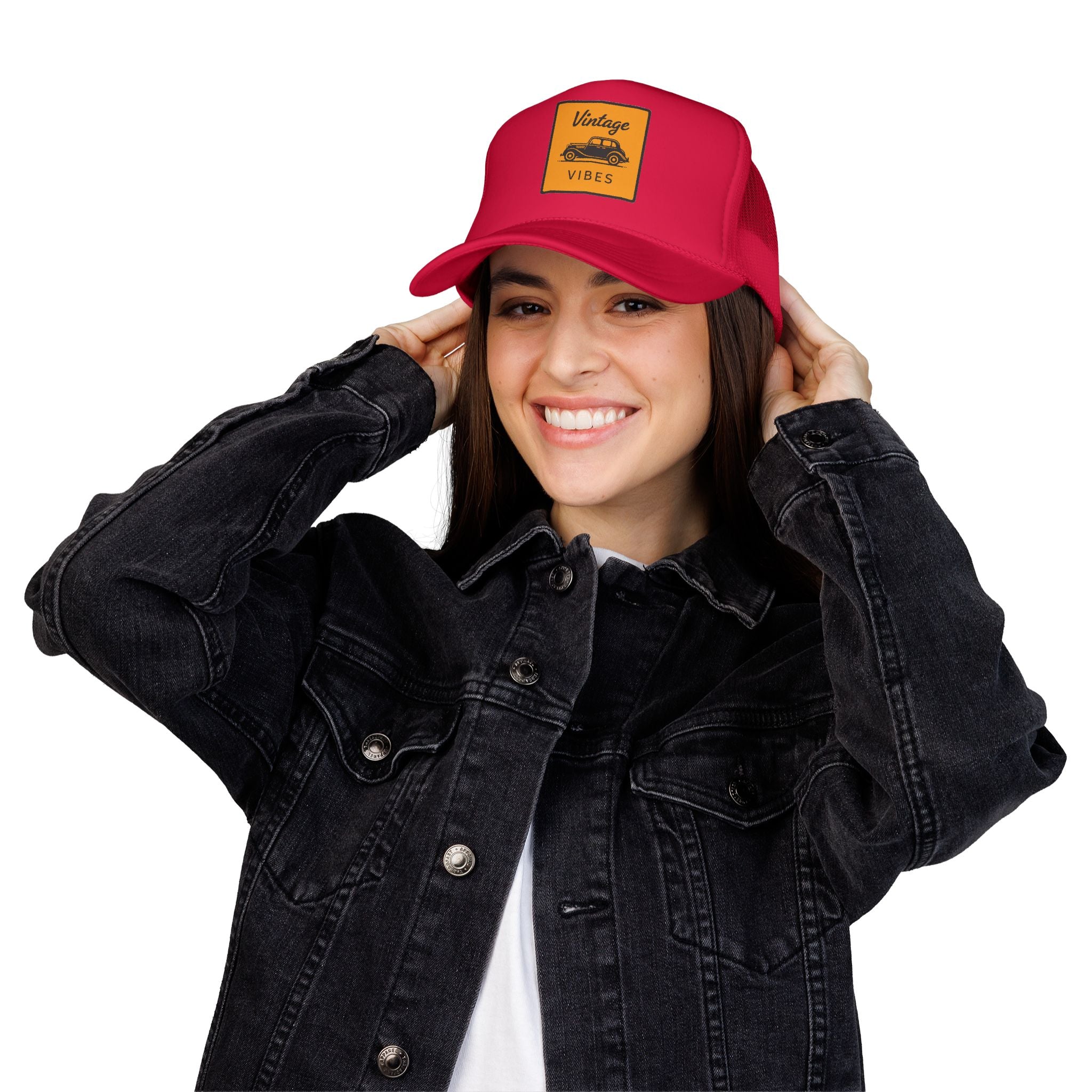 Vintage Vibes Trucker Hat — Retro Car Foam Cap